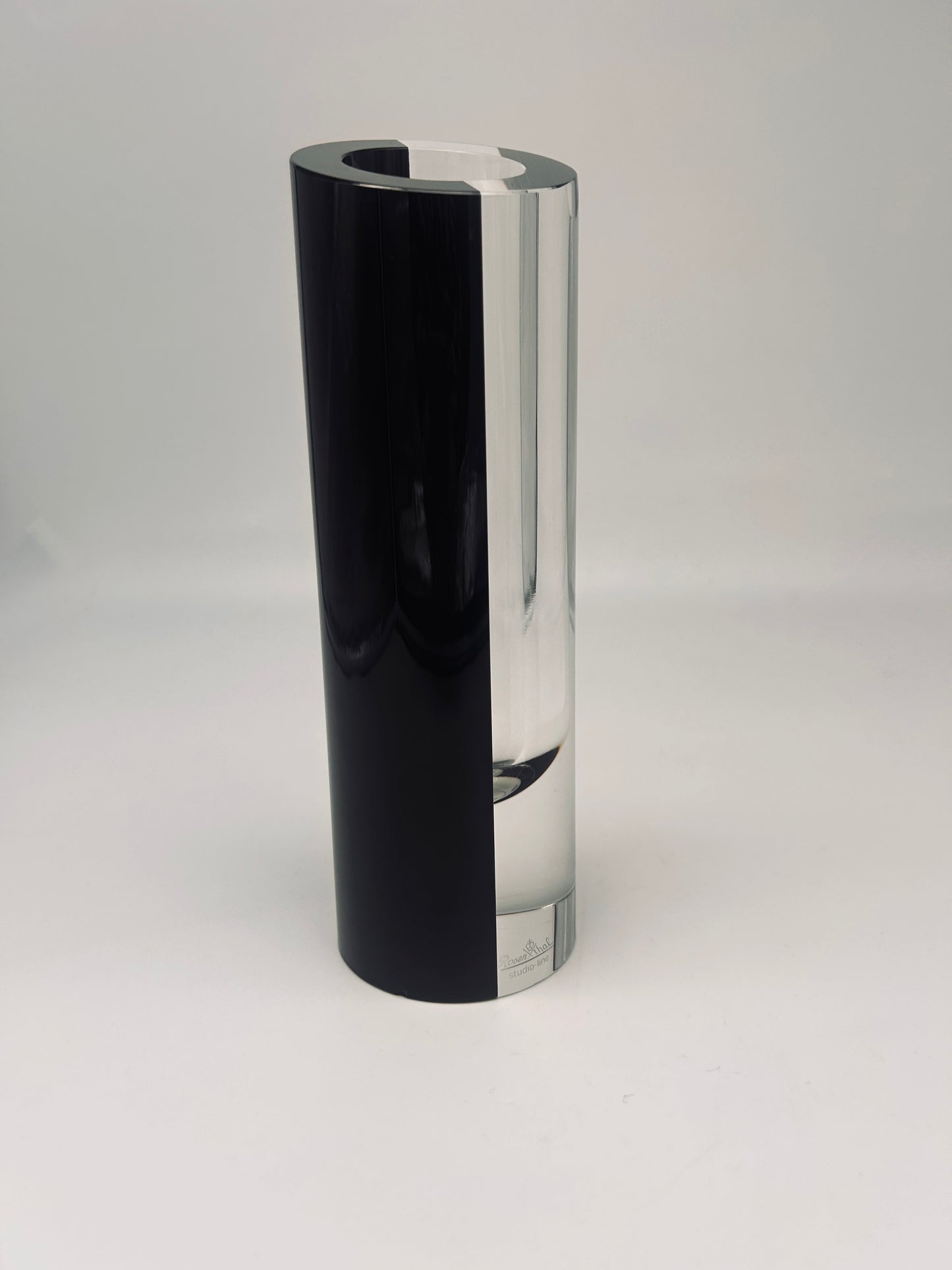 Vase bicolore en verre de murano, Rosenthal Studio Linie, 80s
