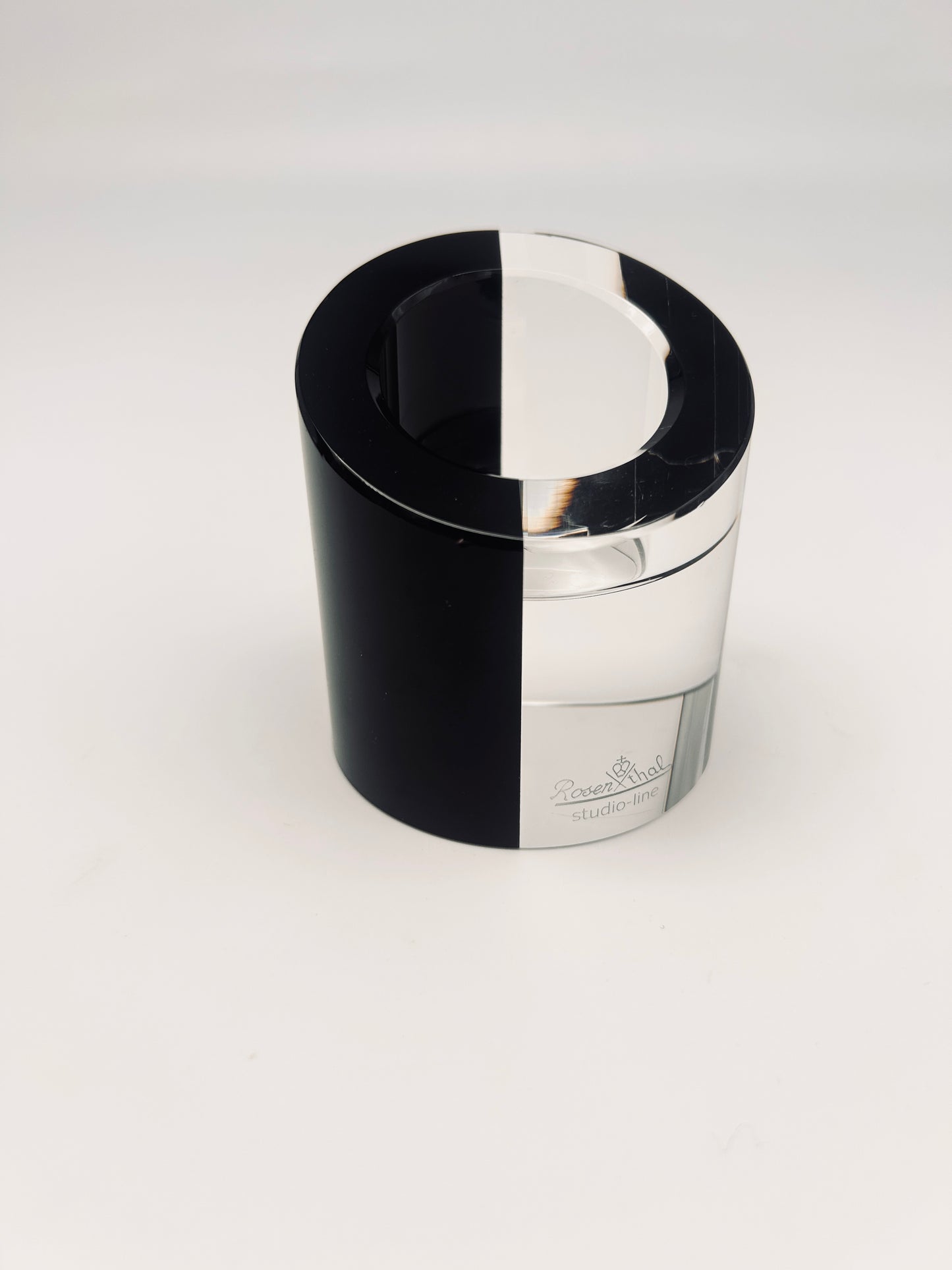 Photophore bicolore en verre de murano, Rosenthal, 80s