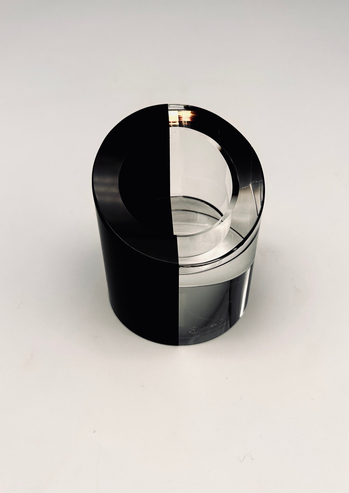 Photophore bicolore en verre de murano, Rosenthal, 80s