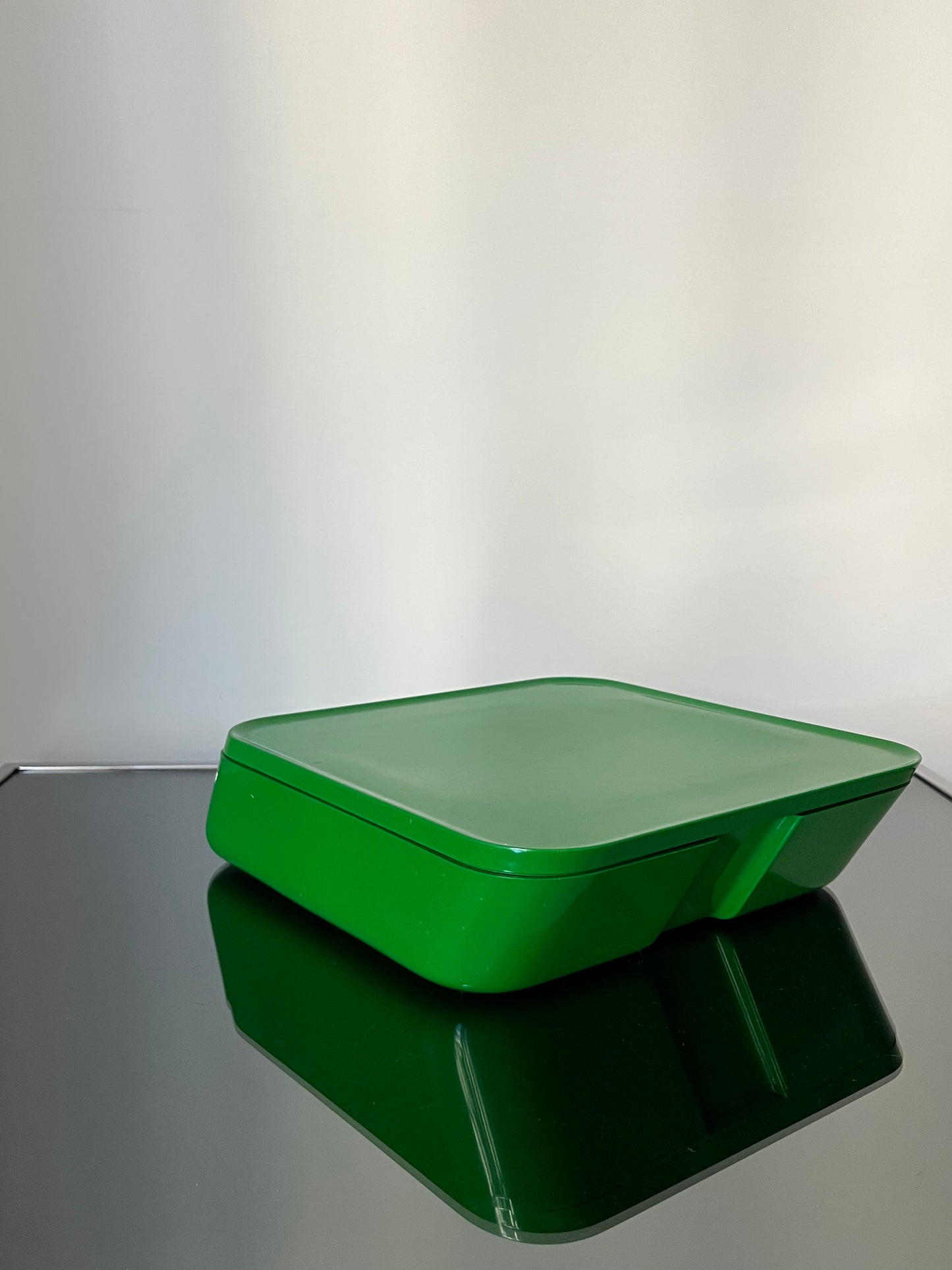 Coffret beauté vert avec miroir par Makio HASUIKE, Gedy, Italie, 70s