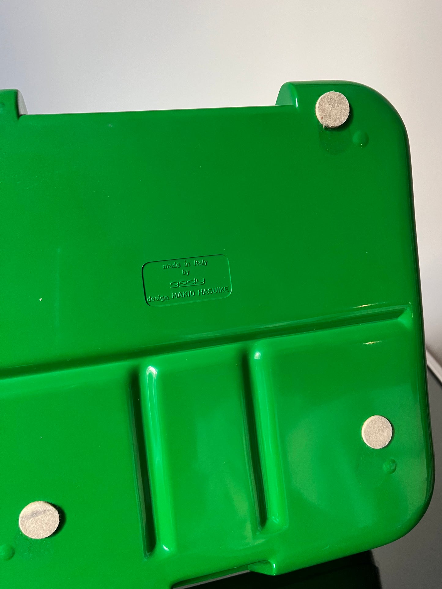 Coffret beauté vert avec miroir par Makio HASUIKE, Gedy, Italie, 70s