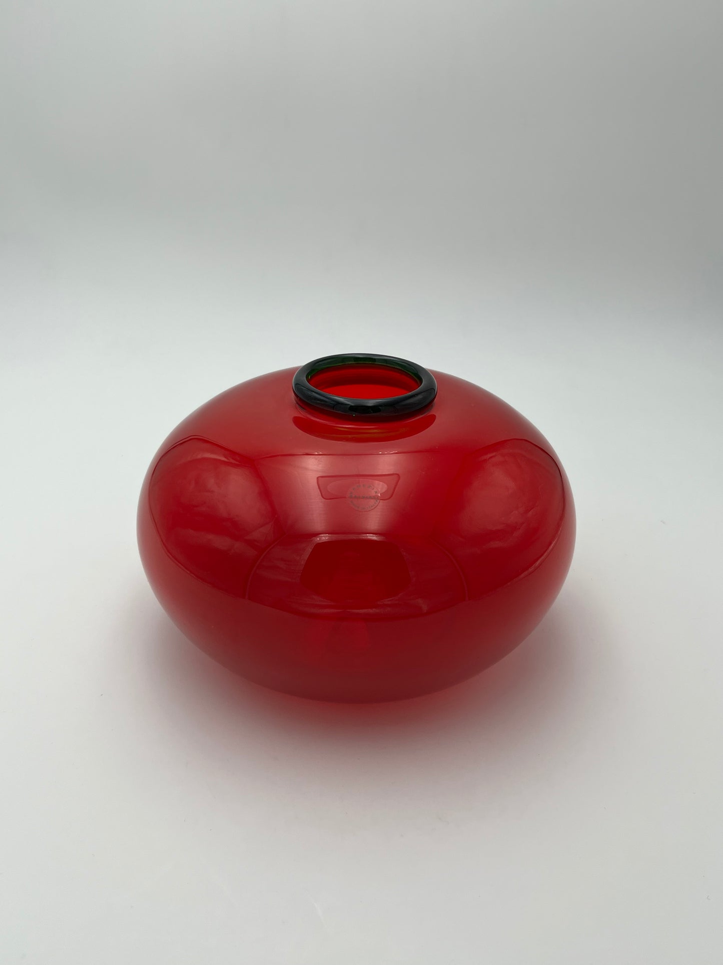 Vase rond 'Red Melon' Salviati, Italie
