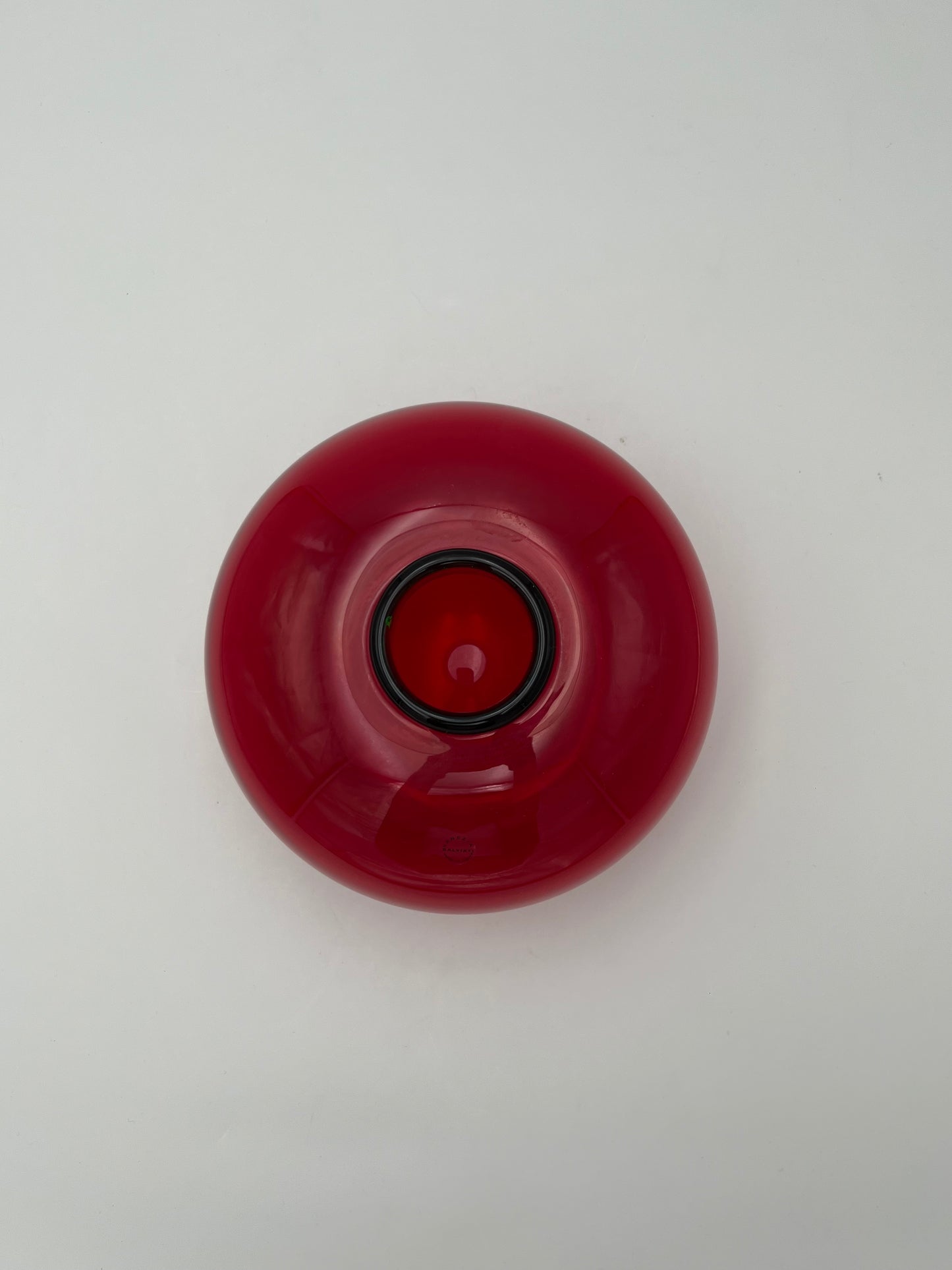 Vase rond 'Red Melon' Salviati, Italie