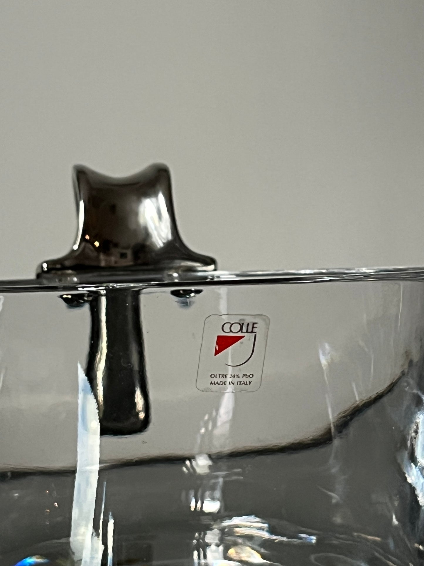 Seau à glace en cristal, Angelo Mangiarotti, COLLE, Italie, 80s