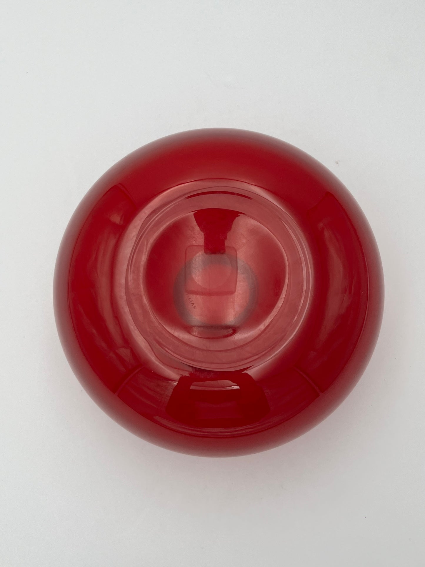 Vase rond 'Red Melon' Salviati, Italie