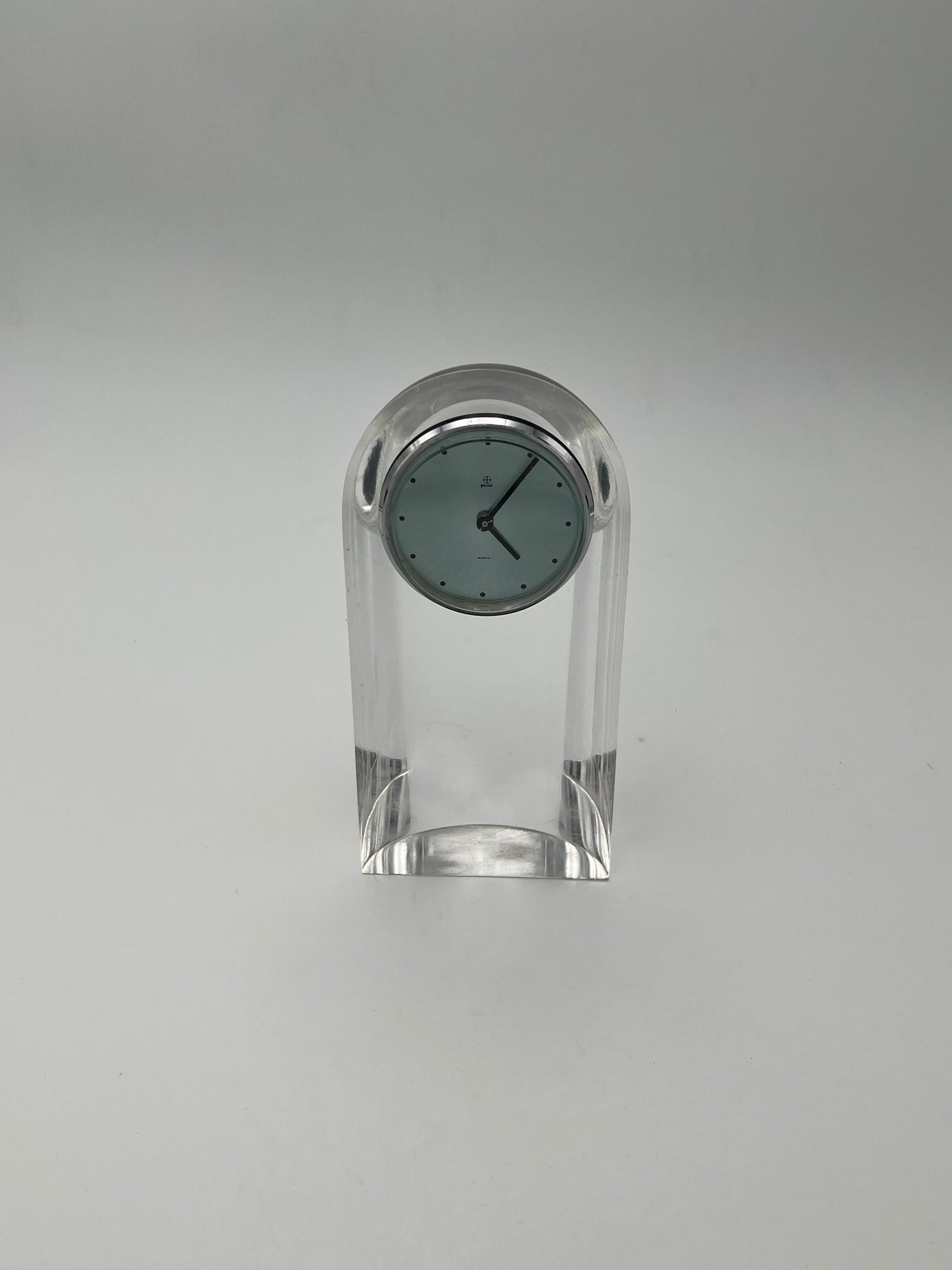 Horloge plexiglas Guzzini, Italie, 60s