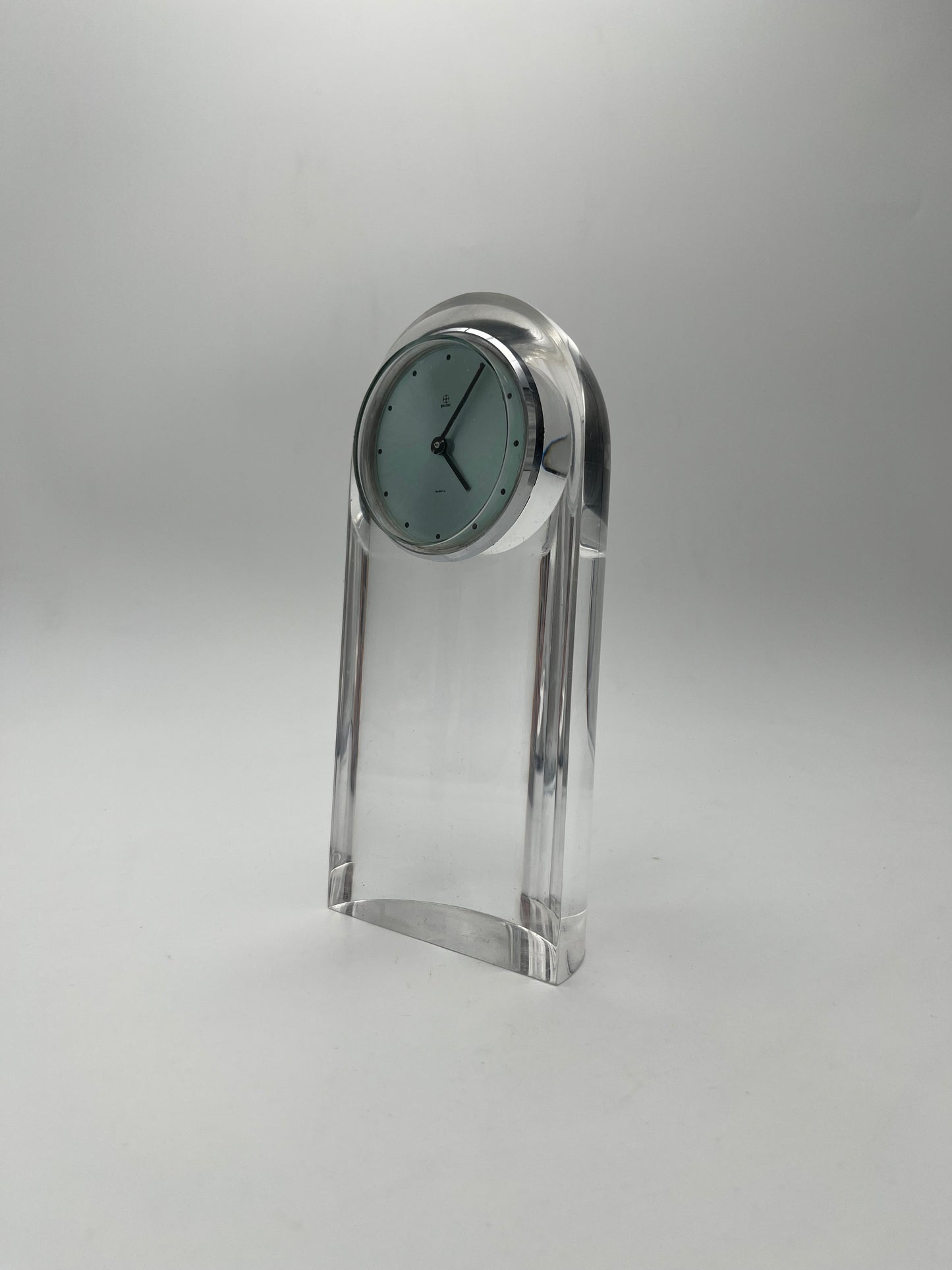 Horloge plexiglas Guzzini, Italie, 60s