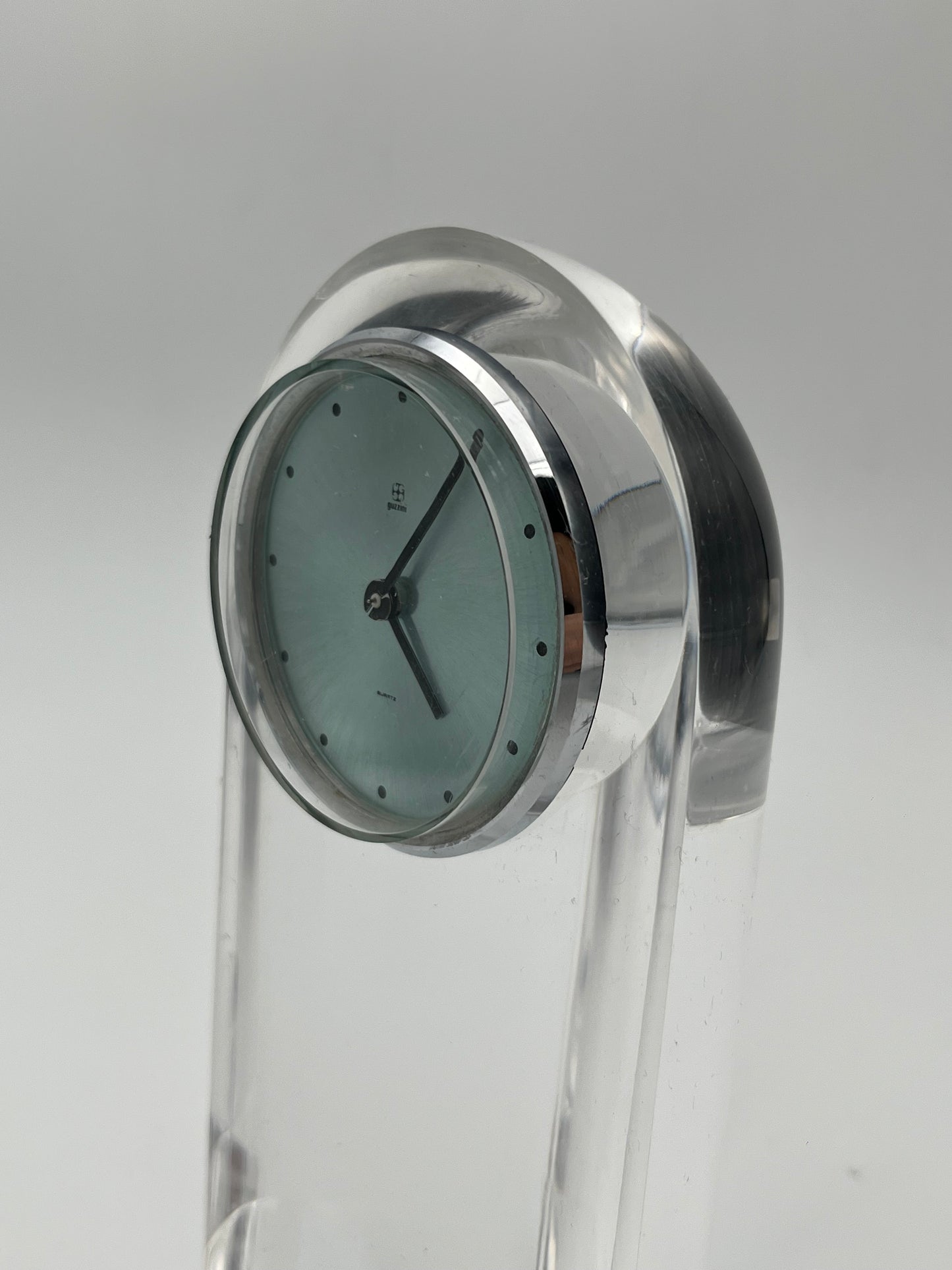 Horloge plexiglas Guzzini, Italie, 60s