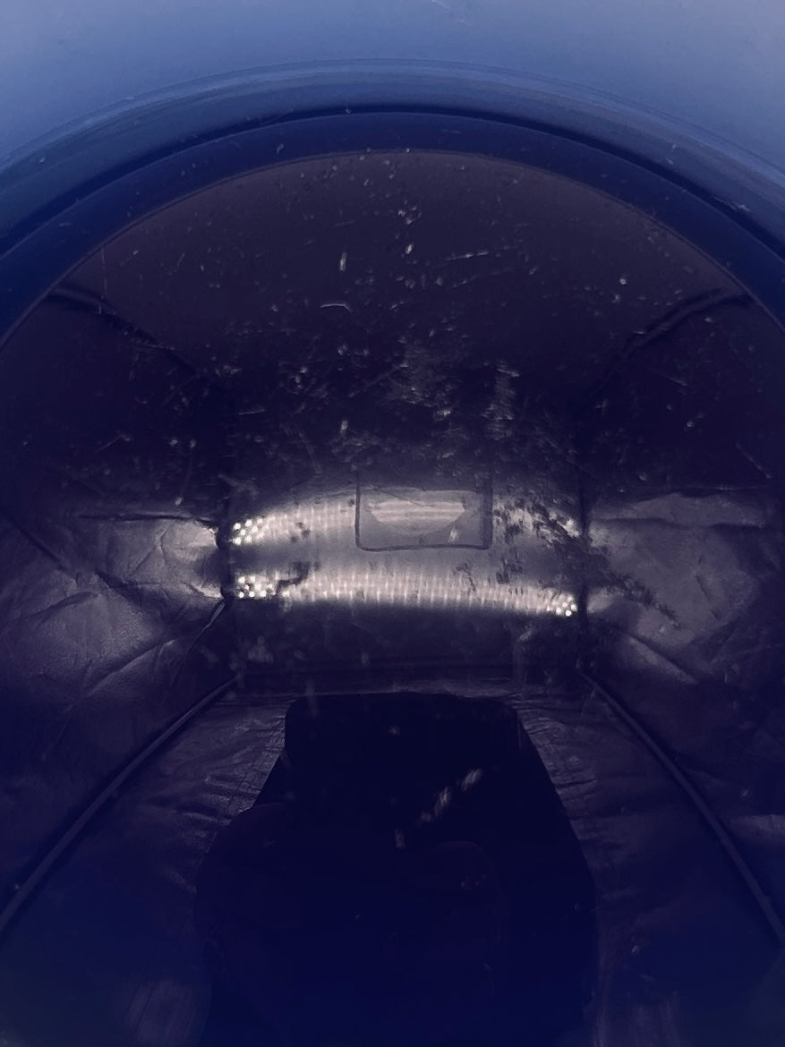 Cendrier danois en verre bleu, Per Lutken, Homelgaard, 50s