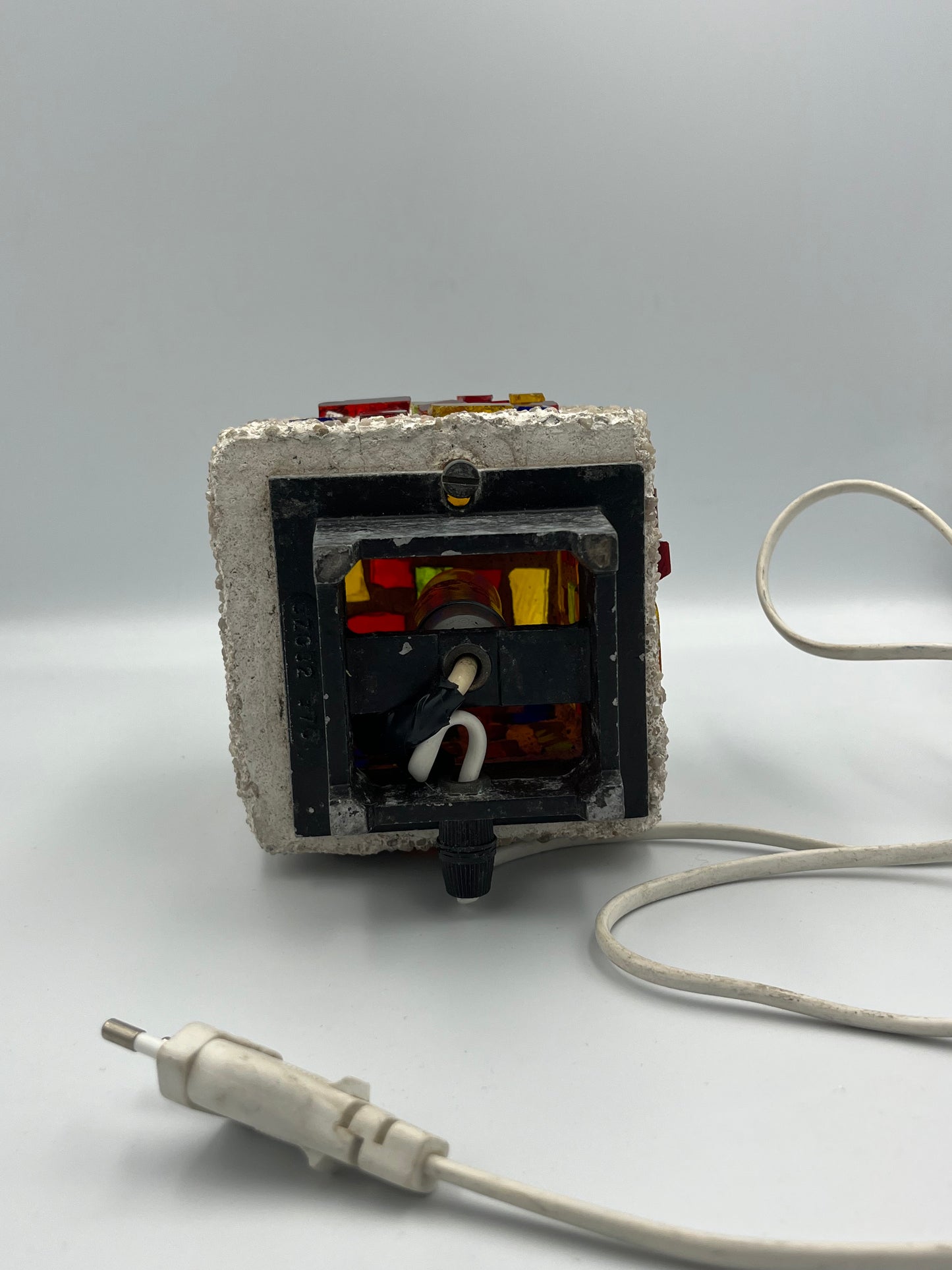 Lampe à poser design brutaliste à mosaïques, Italie, 1970s