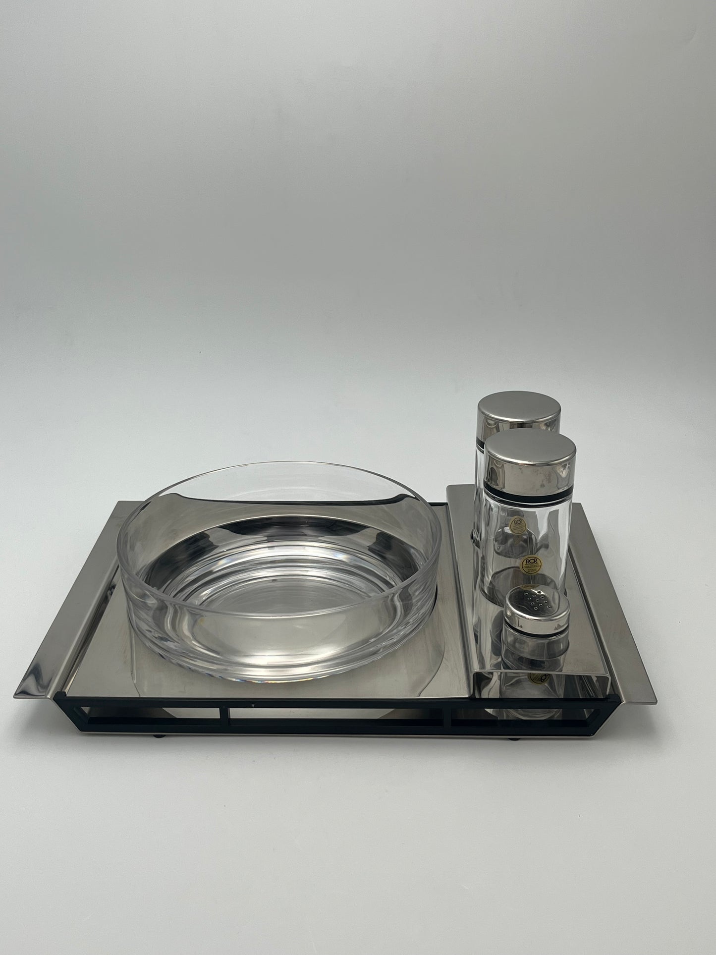 Set Condiments Saladier et Plateau de service Abert, Italie, 70s