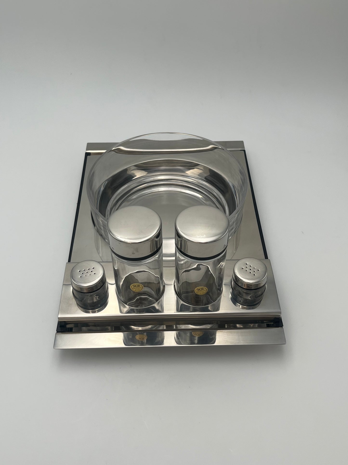 Set Condiments Saladier et Plateau de service Abert, Italie, 70s