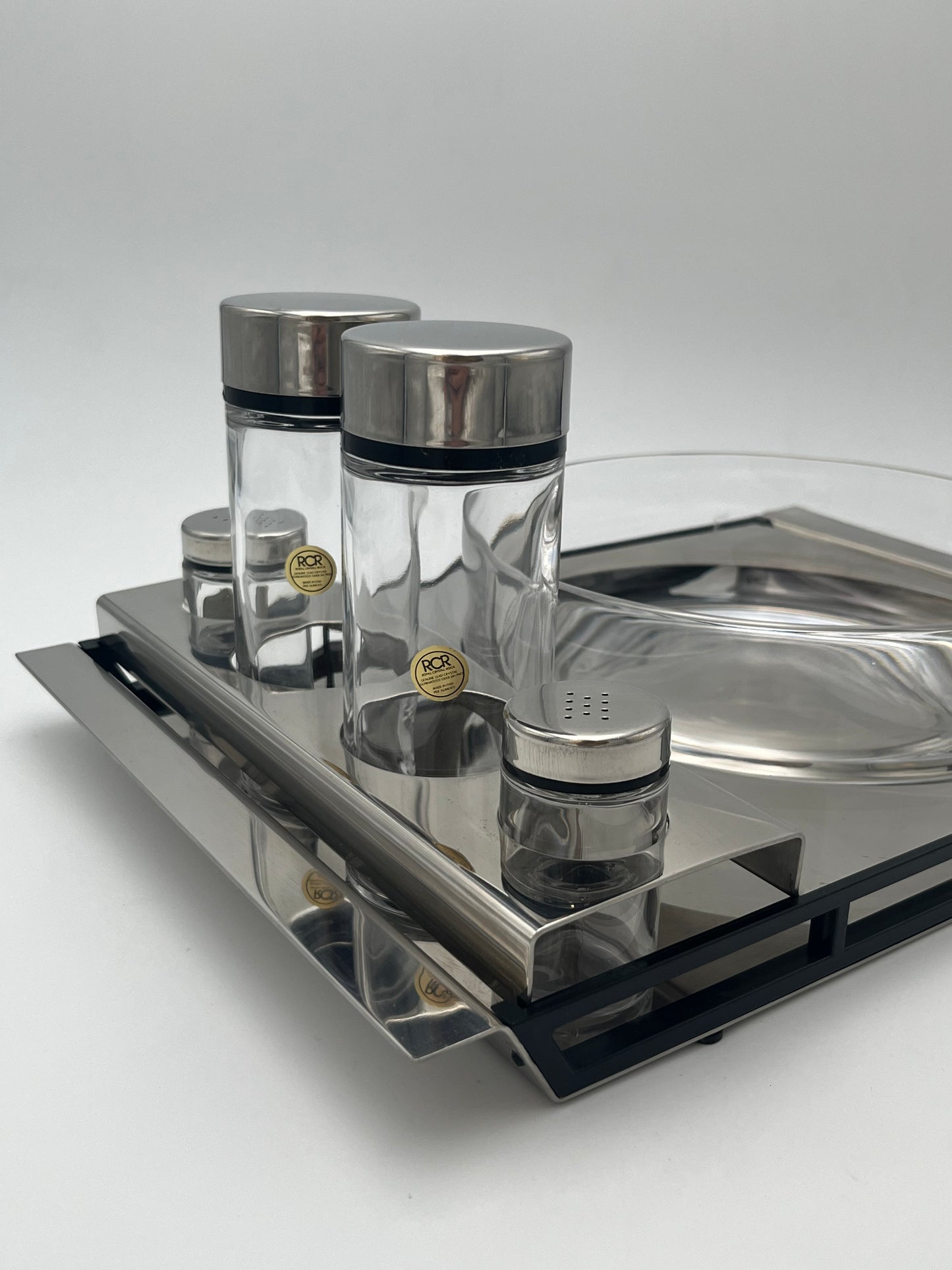 Set Condiments Saladier et Plateau de service Abert, Italie, 70s