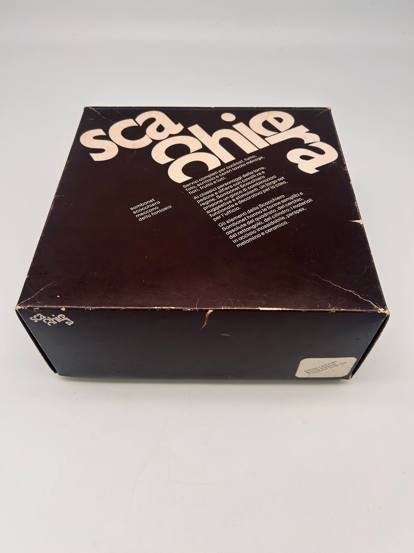 Plateau apéritif antipasti, Roberto Sambonet, ligne Scacchiera, 70s