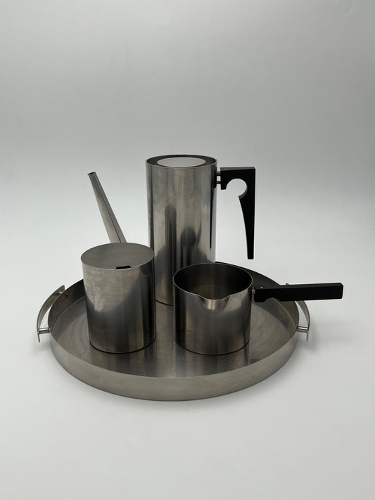 Ensemble à thé, café, 'Cylinda-line' Stelton, Arne Jacobsen, 60s