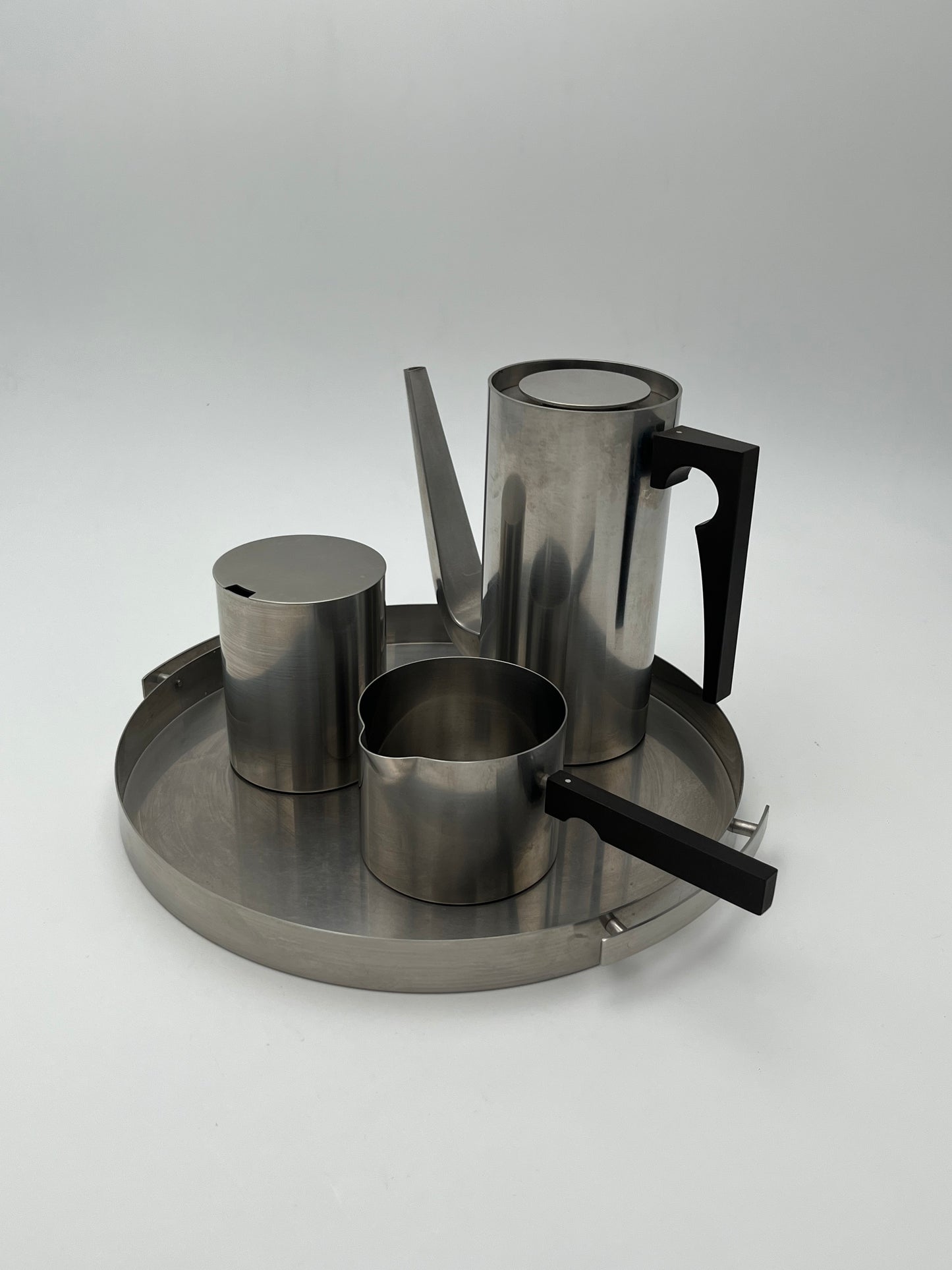 Ensemble à thé, café, 'Cylinda-line' Stelton, Arne Jacobsen, 60s