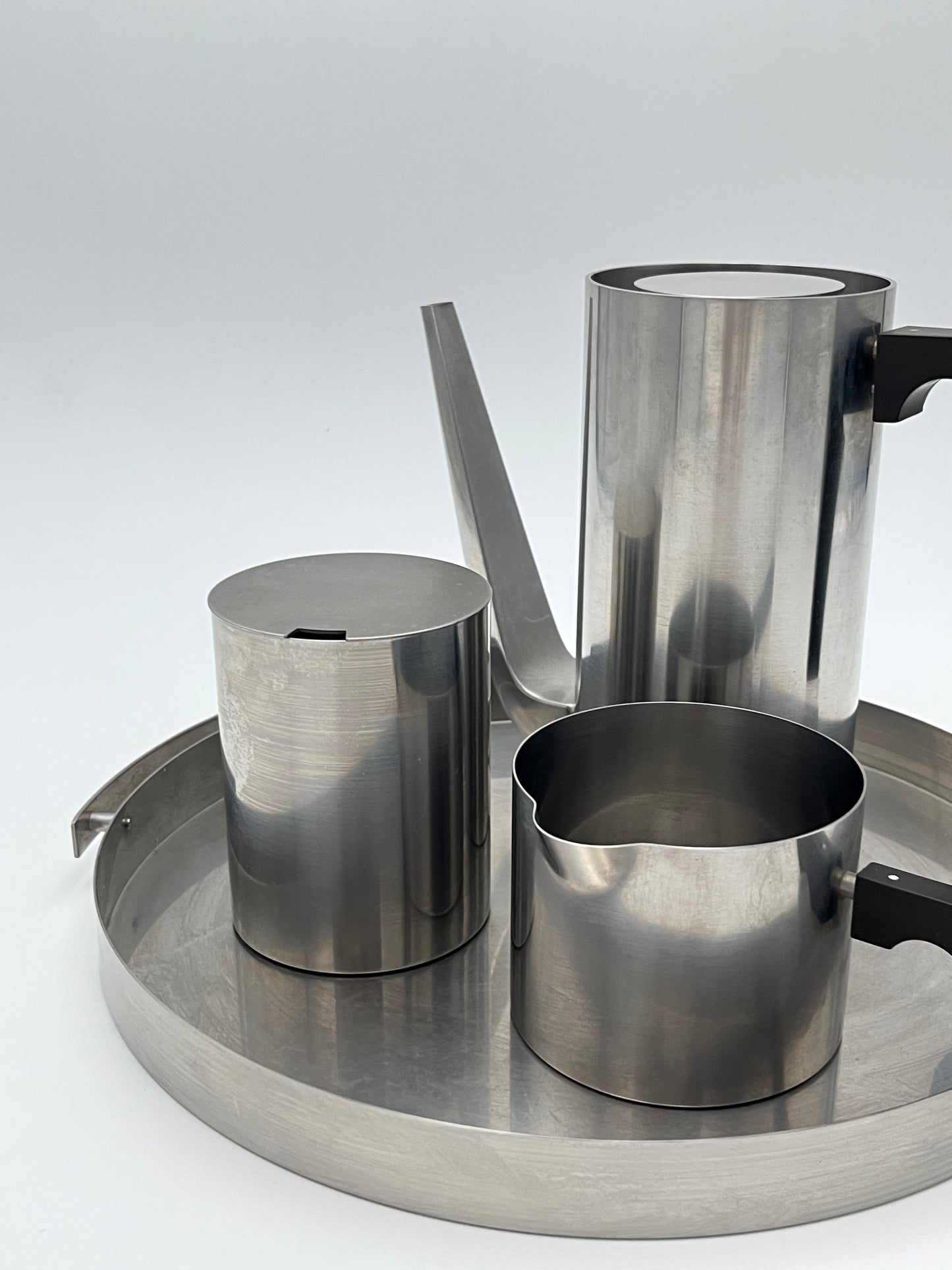 Ensemble à thé, café, 'Cylinda-line' Stelton, Arne Jacobsen, 60s
