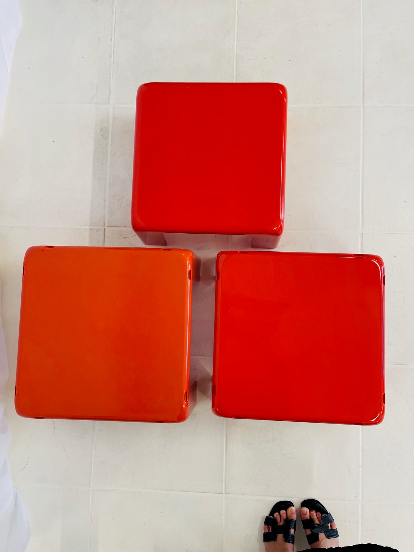 Trois tables basses, Mario Bellini, C&BItalia, 70s
