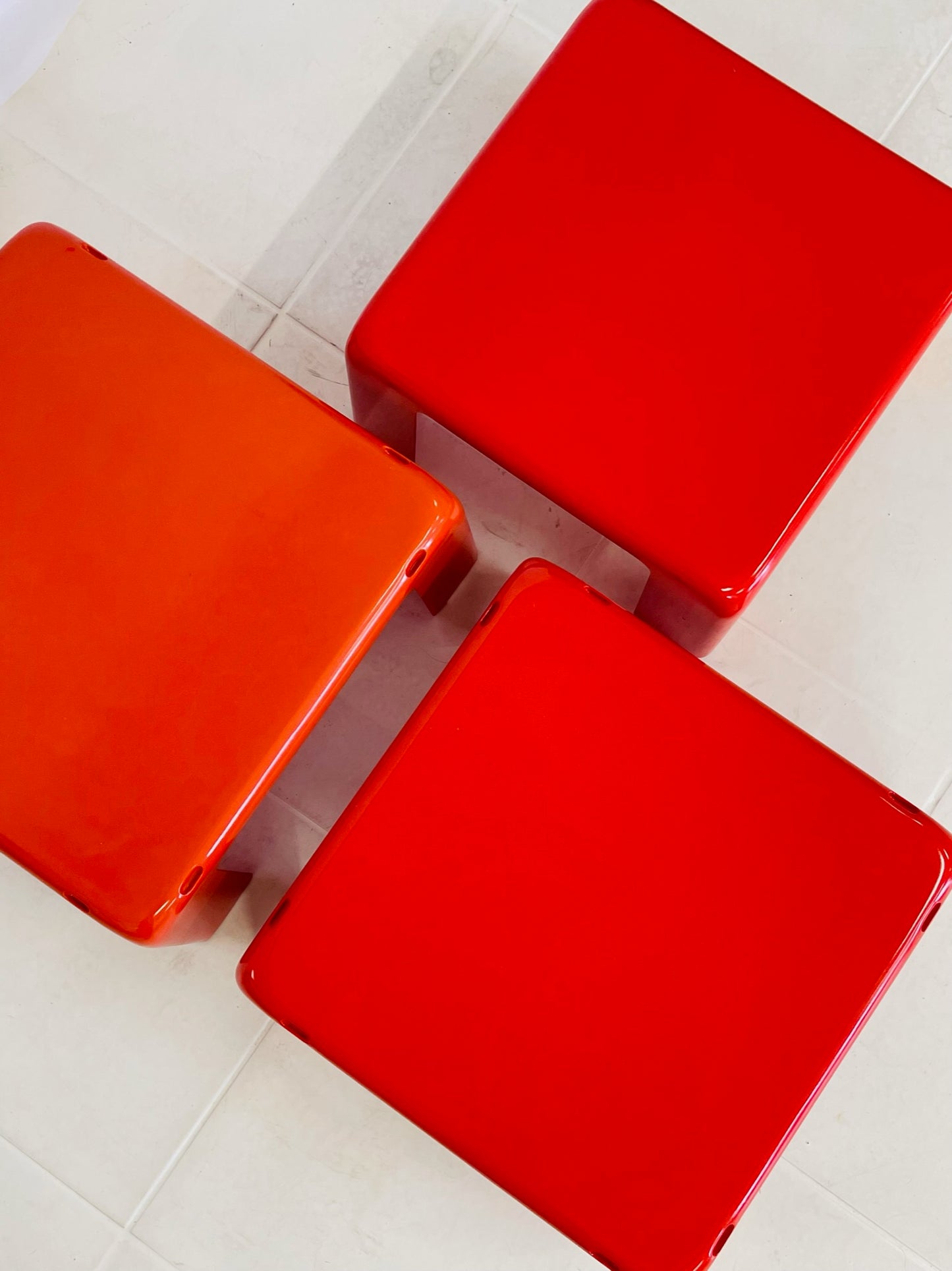 Trois tables basses, Mario Bellini, C&BItalia, 70s