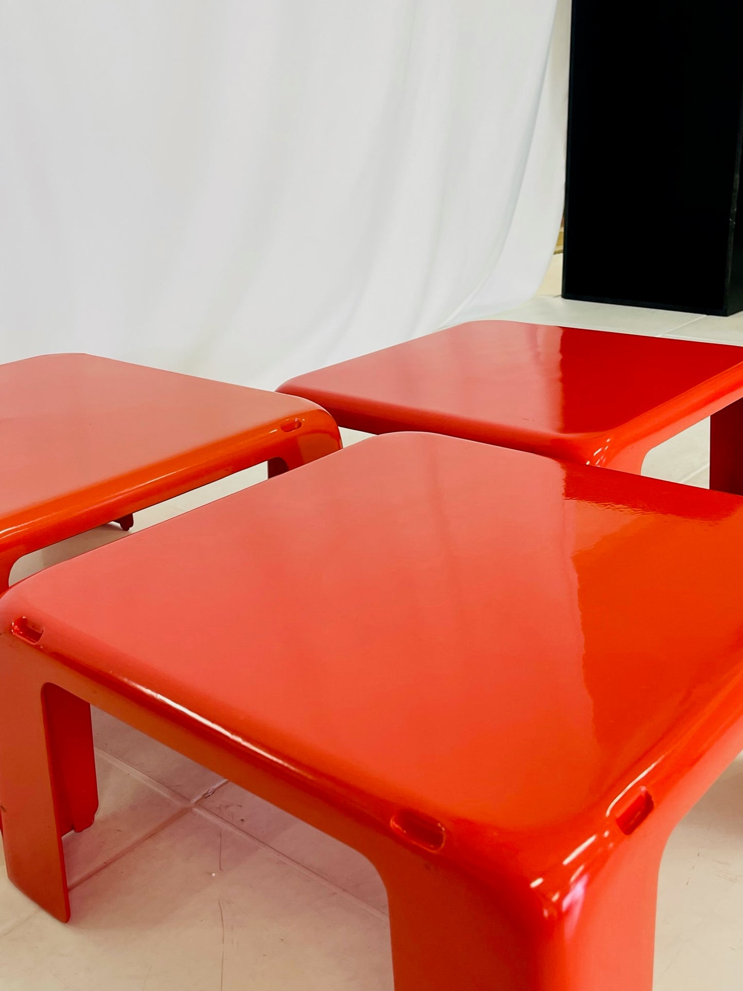 Trois tables basses, Mario Bellini, C&BItalia, 70s