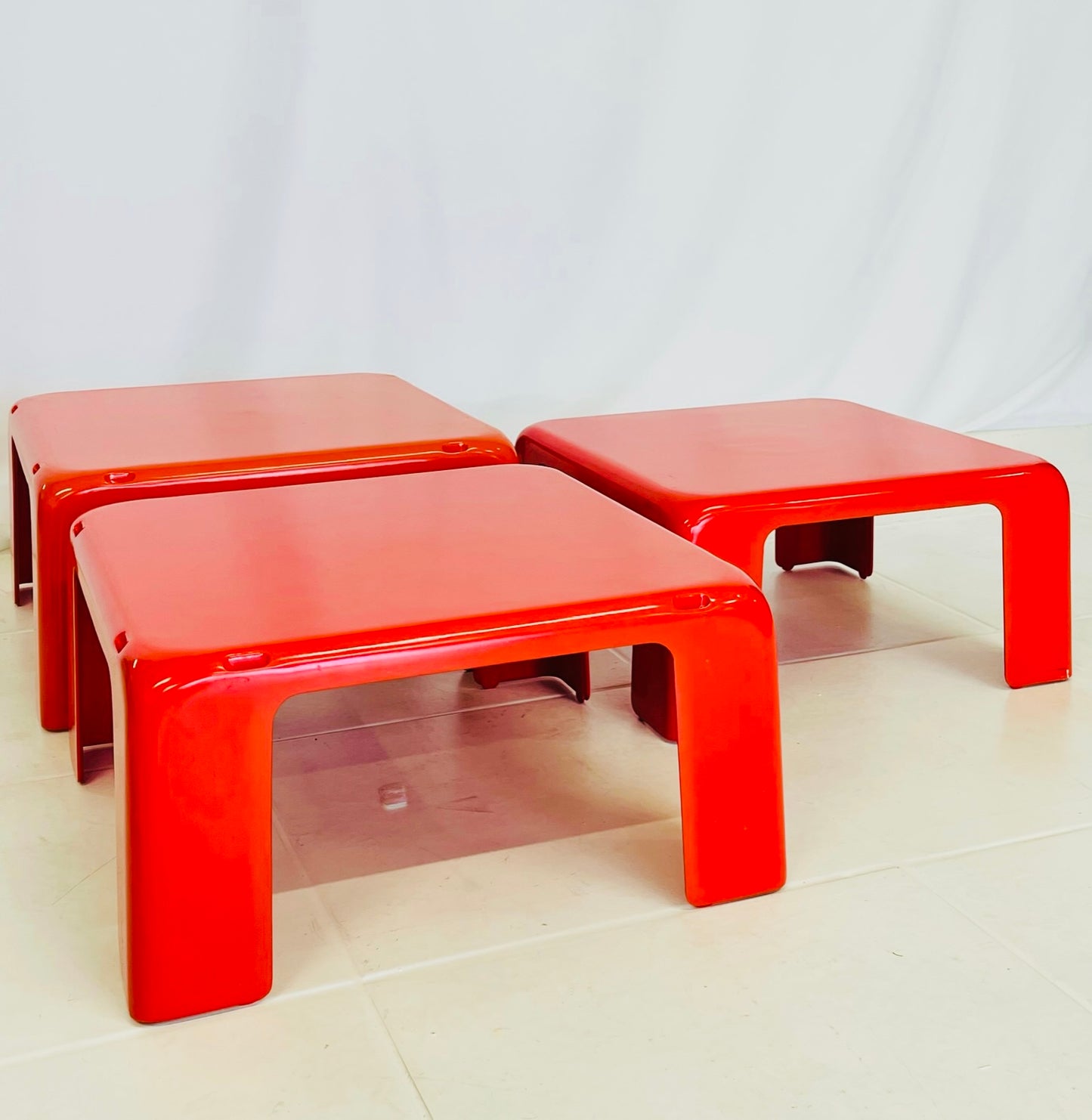 Trois tables basses, Mario Bellini, C&BItalia, 70s