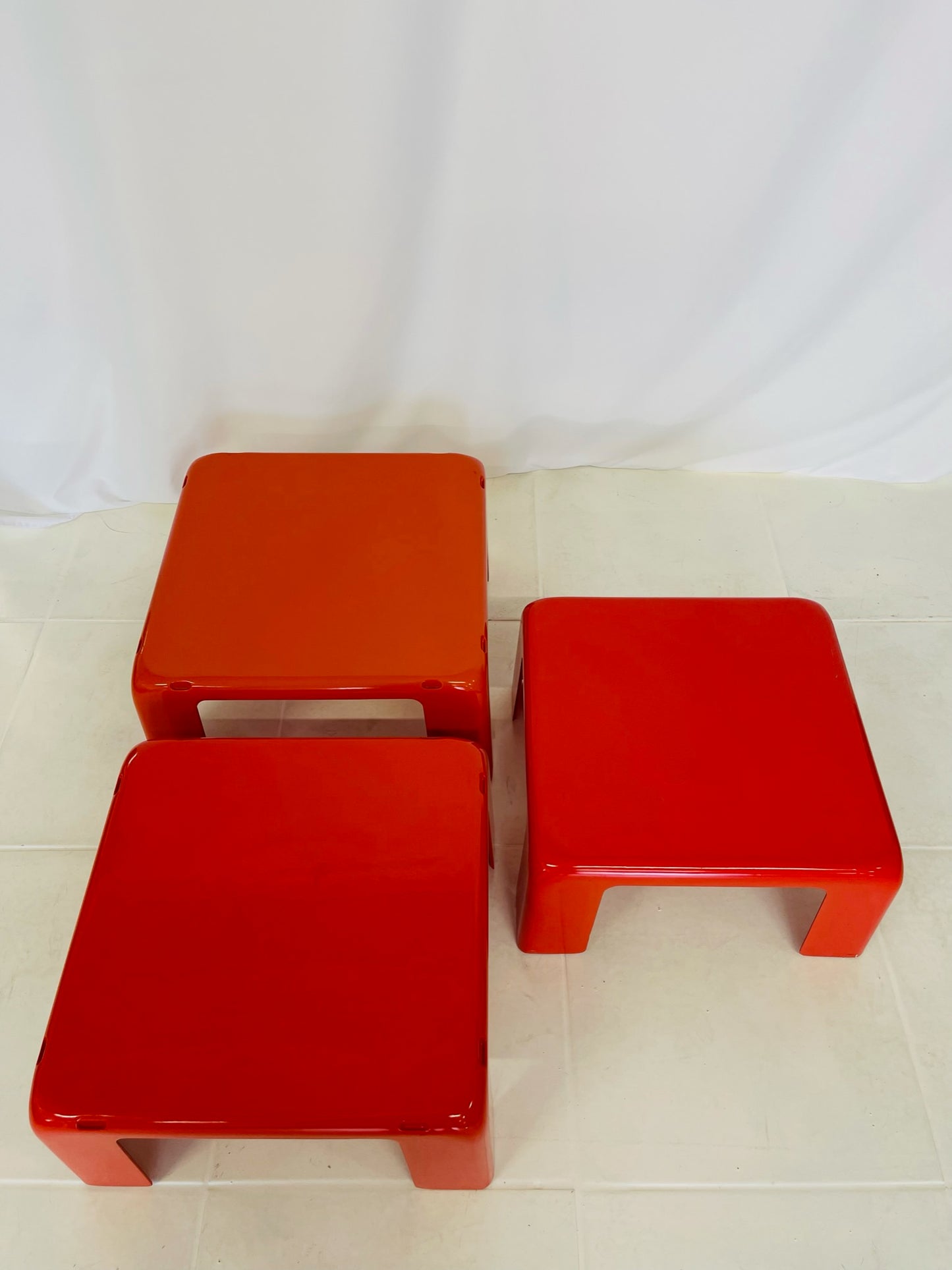 Trois tables basses, Mario Bellini, C&BItalia, 70s