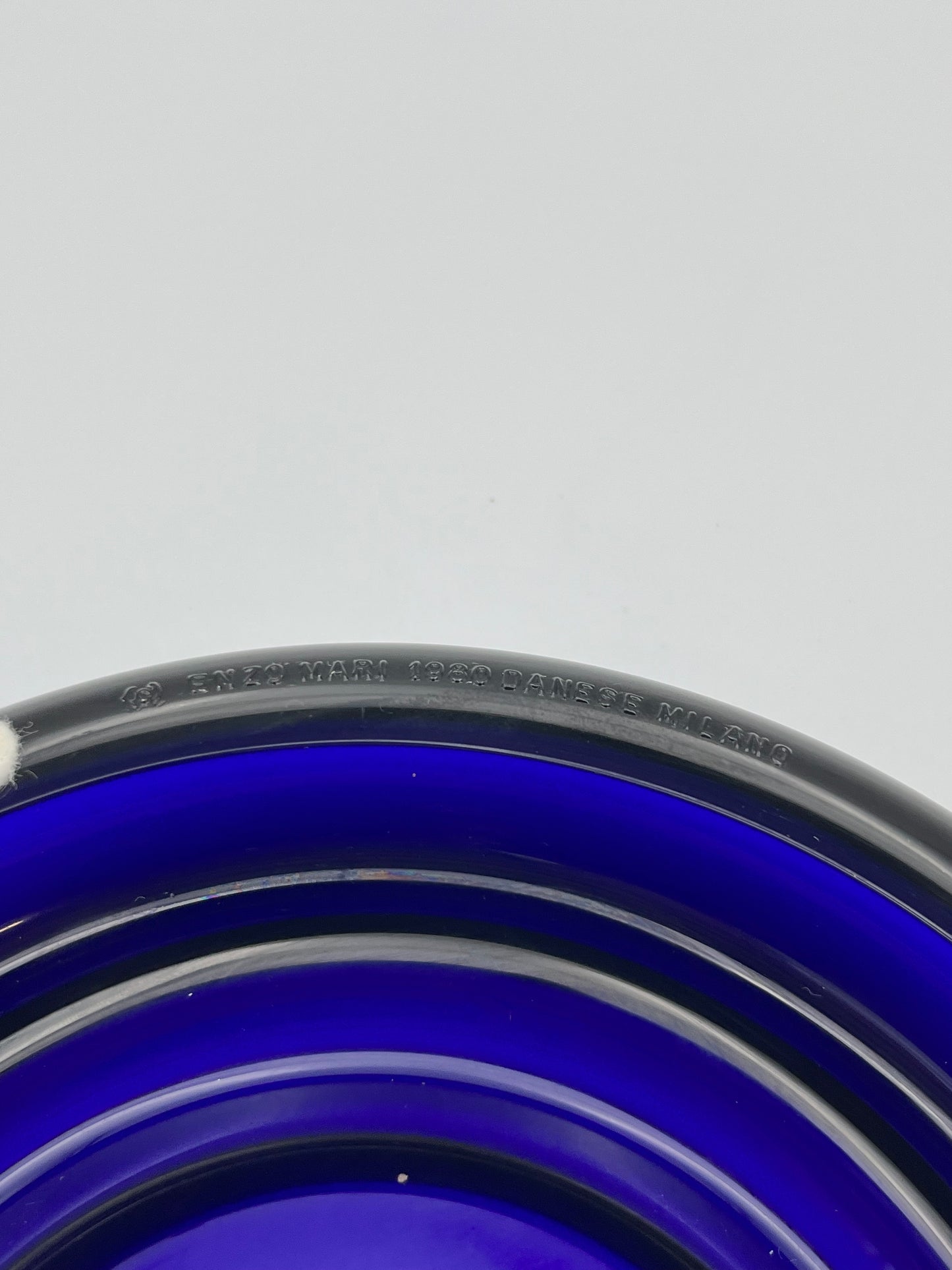 Vide-Poches 'Delos' Bleu, Danese Milano, E. Mari, Italy, 80s
