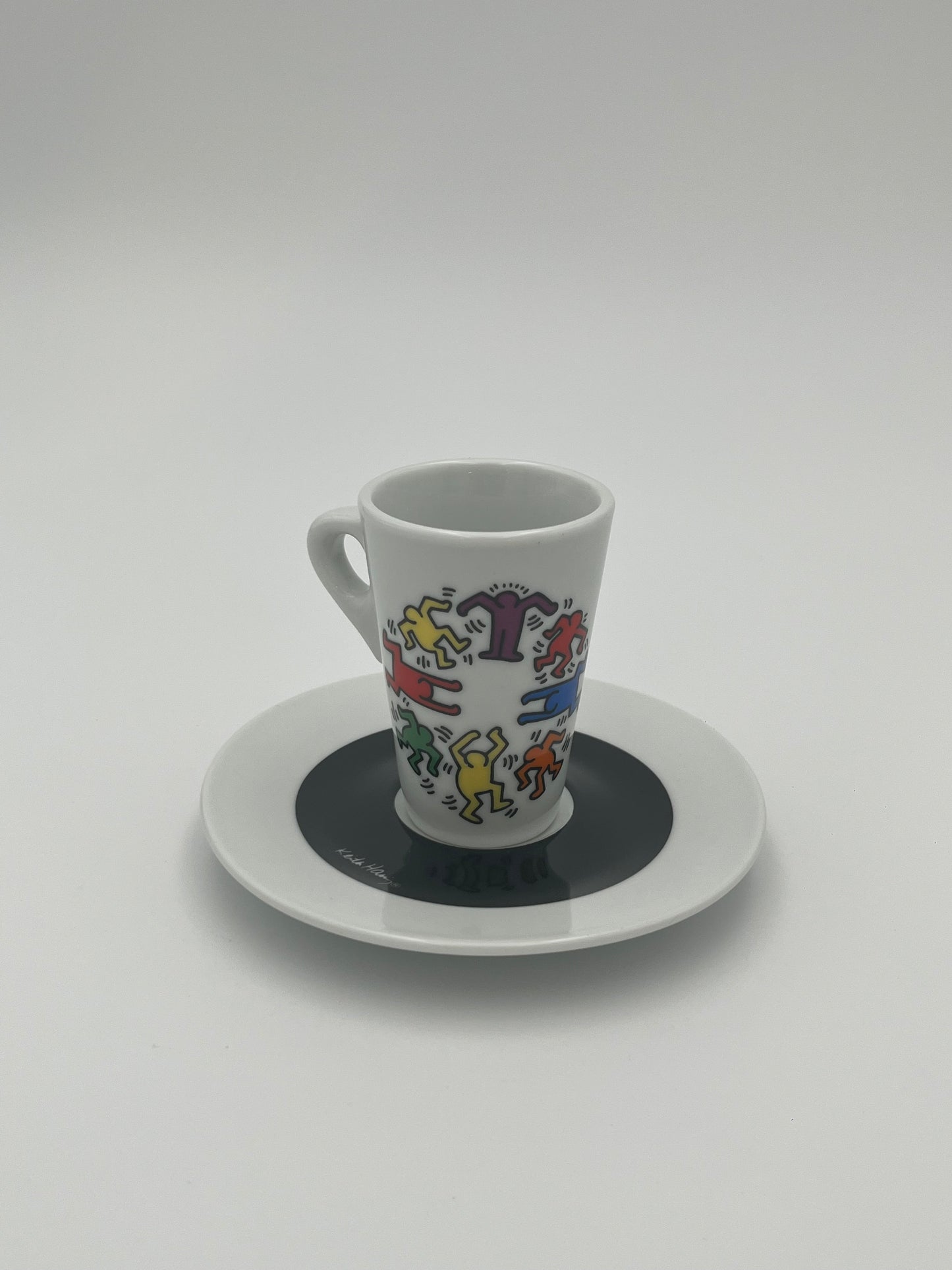 Tasses à Café porcelaine, Tognana, Keith Haring, Italie, 2007