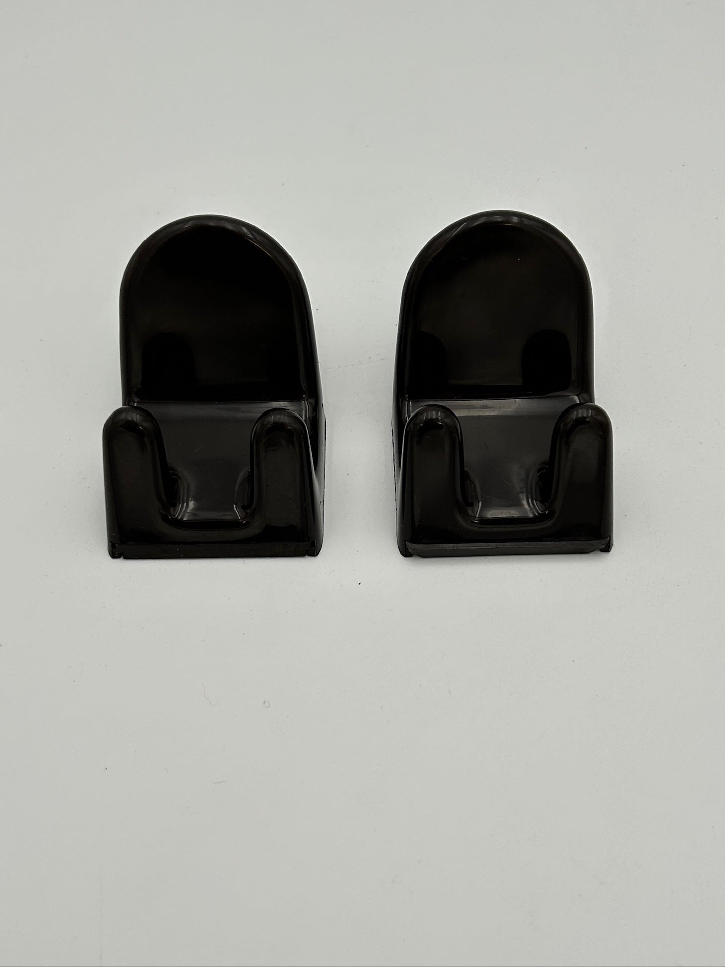 Duo de patères en ABS marron, Makio Hasuike, GEDY, 70s