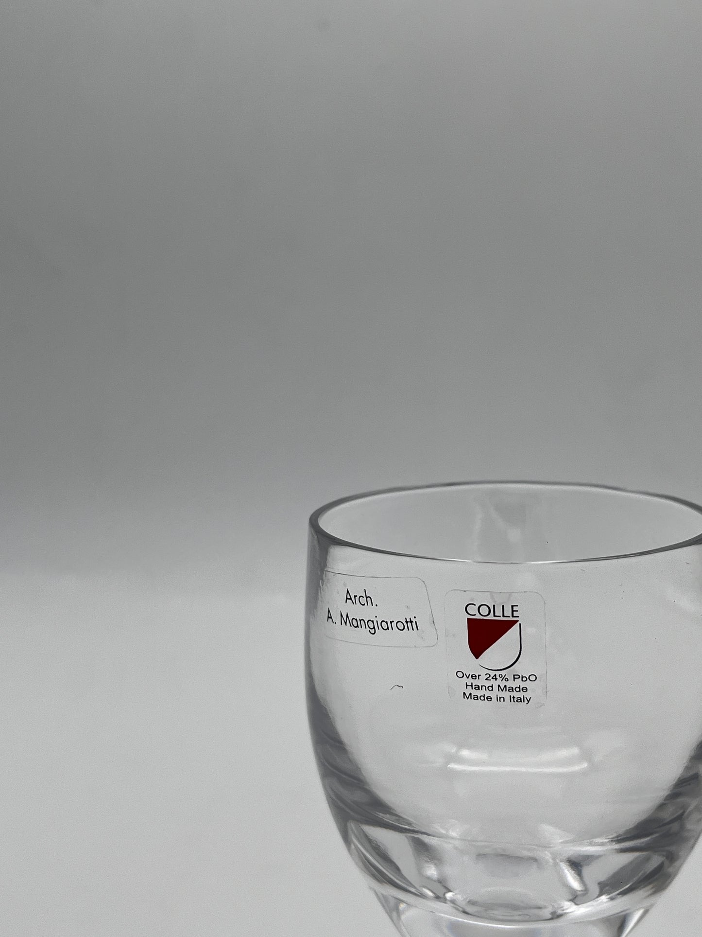 Verres à eau en cristal, Angelo Mangiarotti, Il Colle, 70s