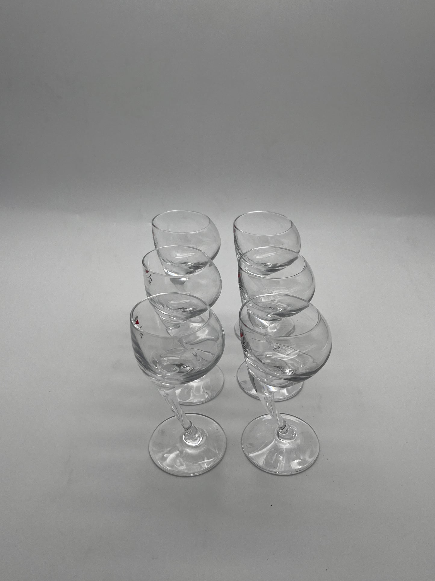 Verres à liqueur en cristal, Angelo Mangiarotti, Il Colle, 60s