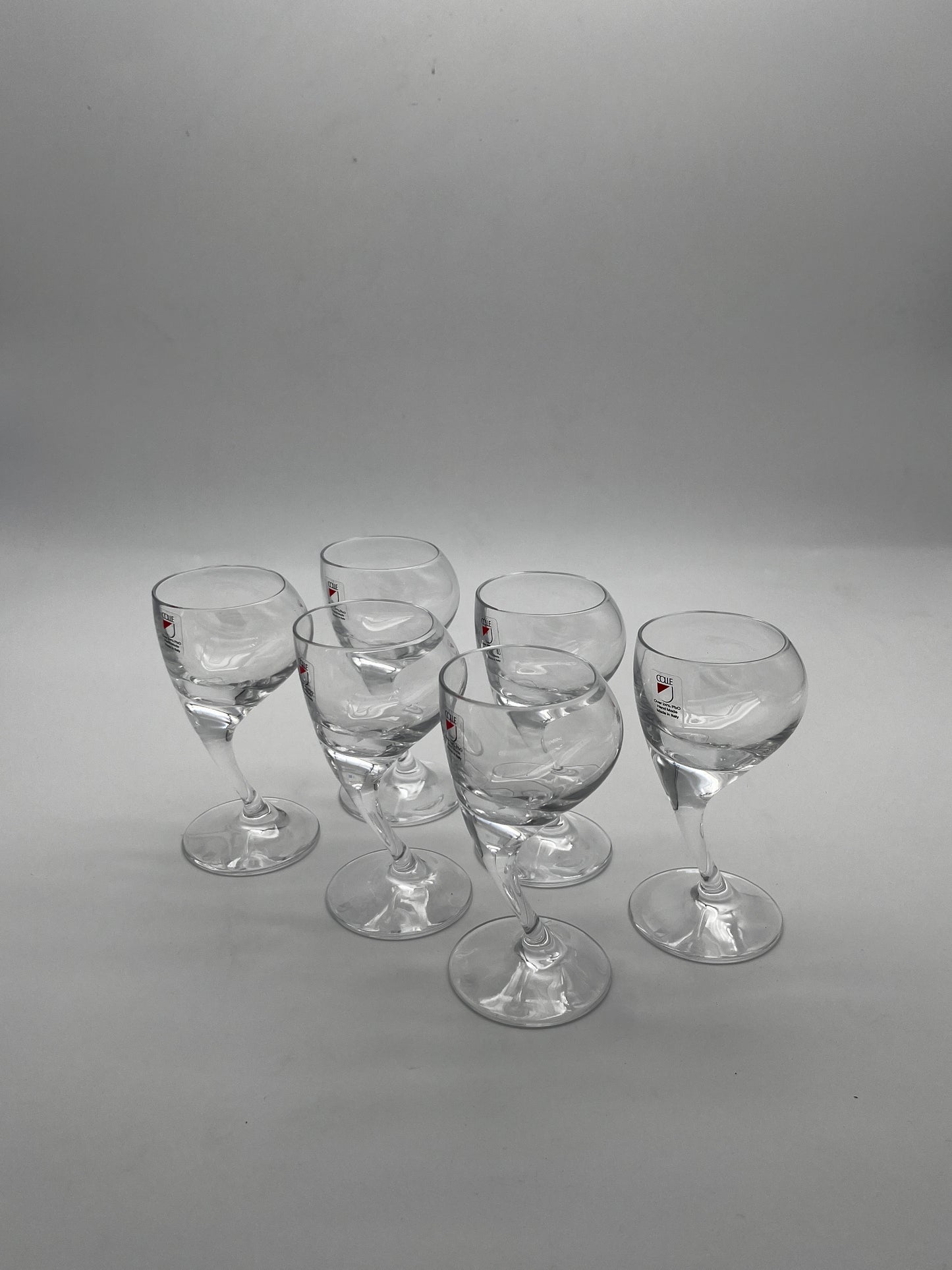 Verres à liqueur en cristal, Angelo Mangiarotti, Il Colle, 60s