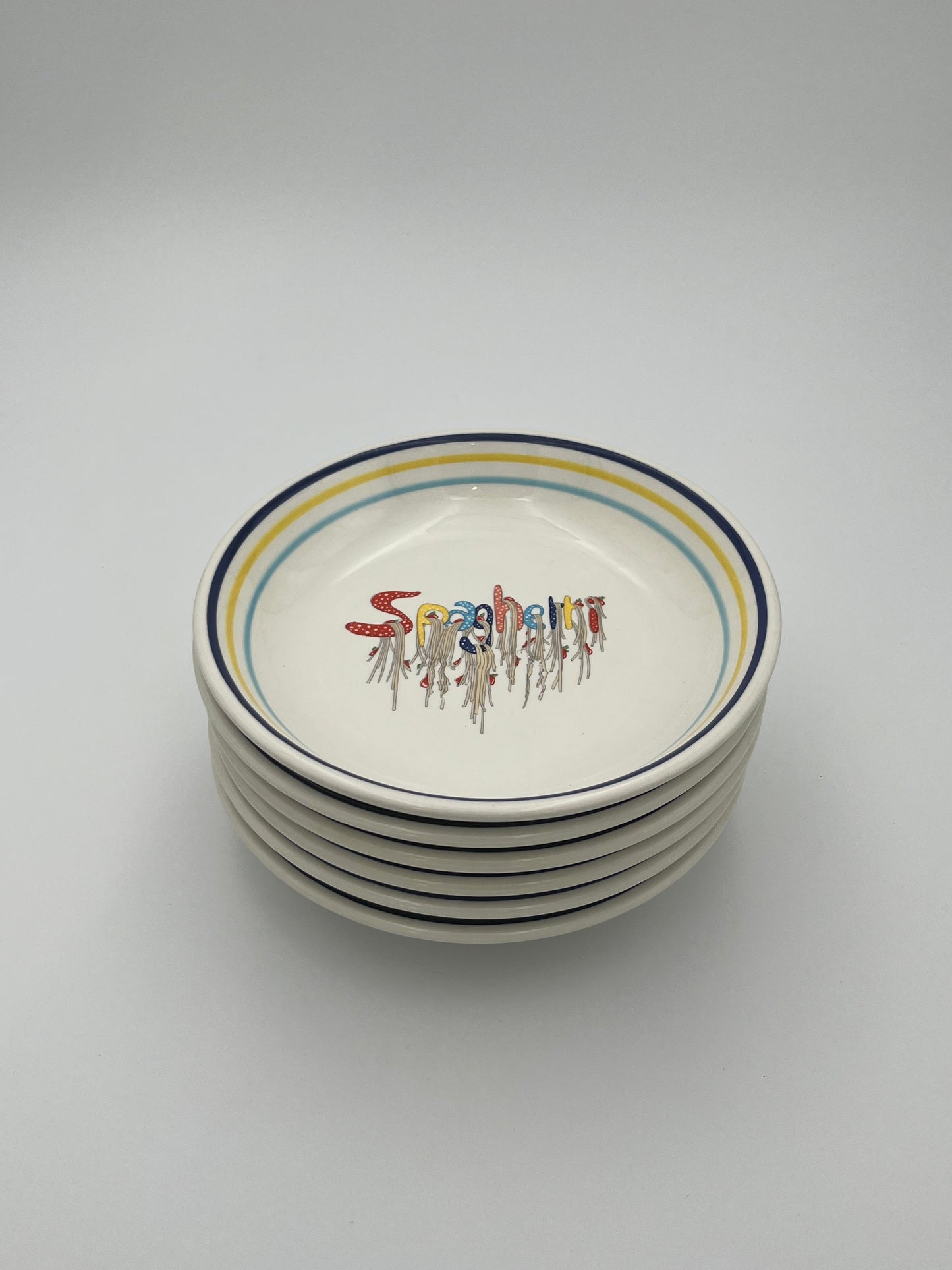 Set Assiettes et plat 'Spaghetti', CCC, Italy, 70s