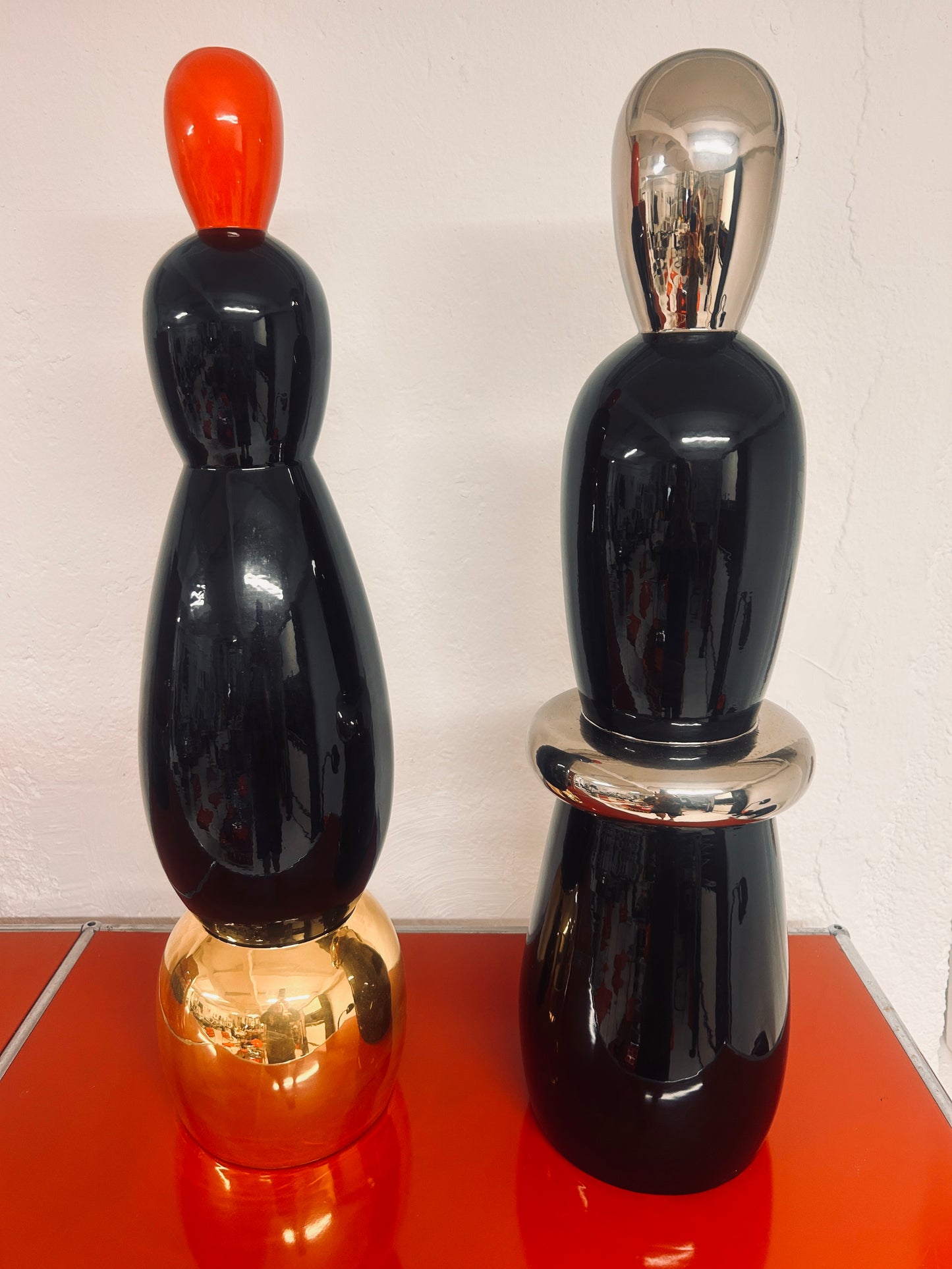 Totem noir et argent, Dipylon, Alessandro Mendini, pour Superego, 2008
