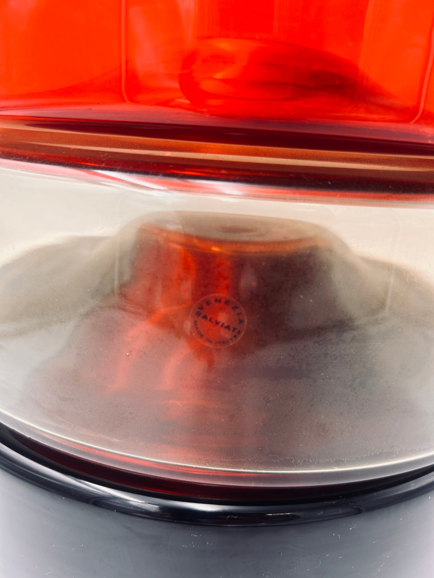 Vase tricolore en verre de murano, Colonna, Tom Dixon pour Salviati, 2000s