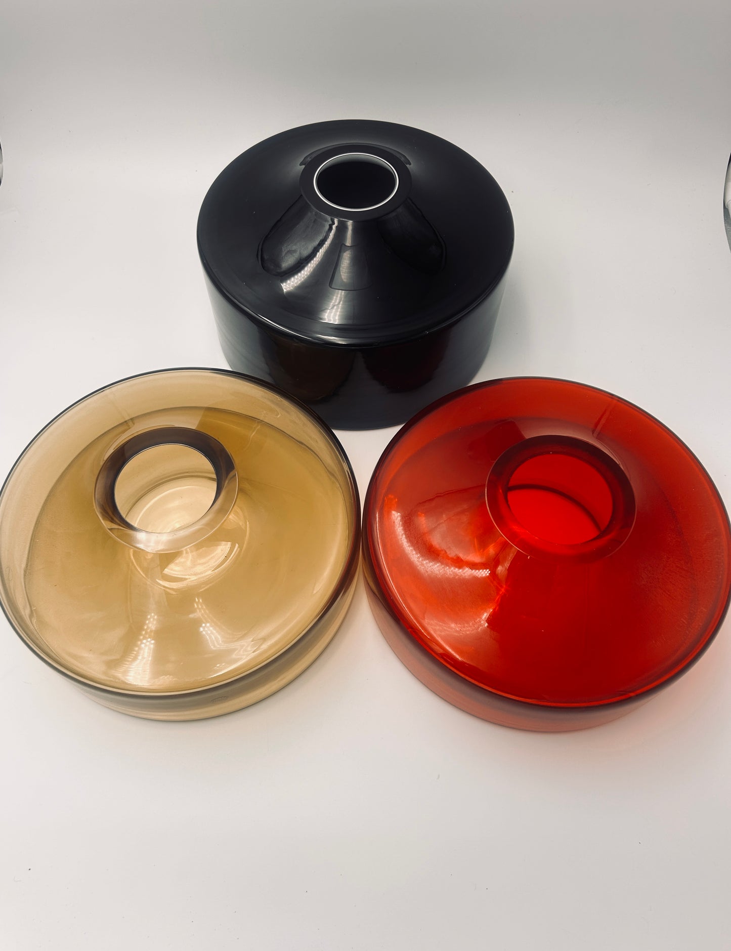Vase tricolore en verre de murano, Colonna, Tom Dixon pour Salviati, 2000s