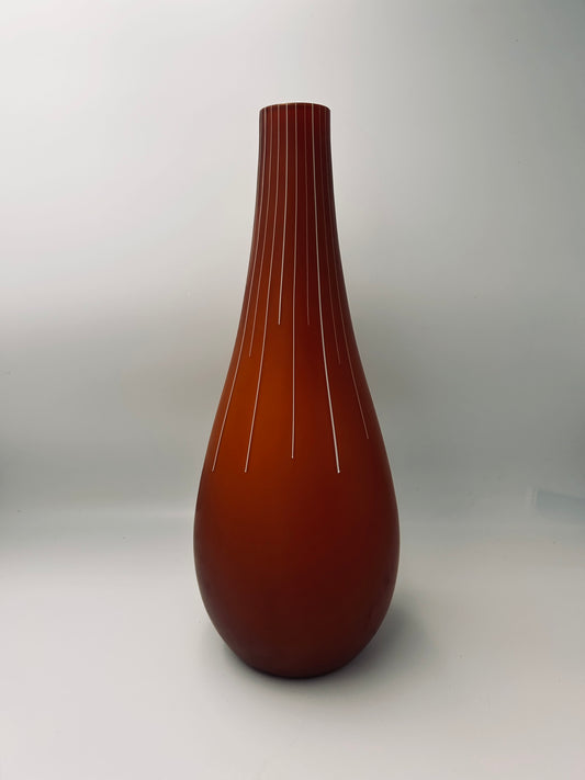 Vase Algoritmi coloris ambre en verre de Murano, Francesco Lucchese pour Salviati, 2005
