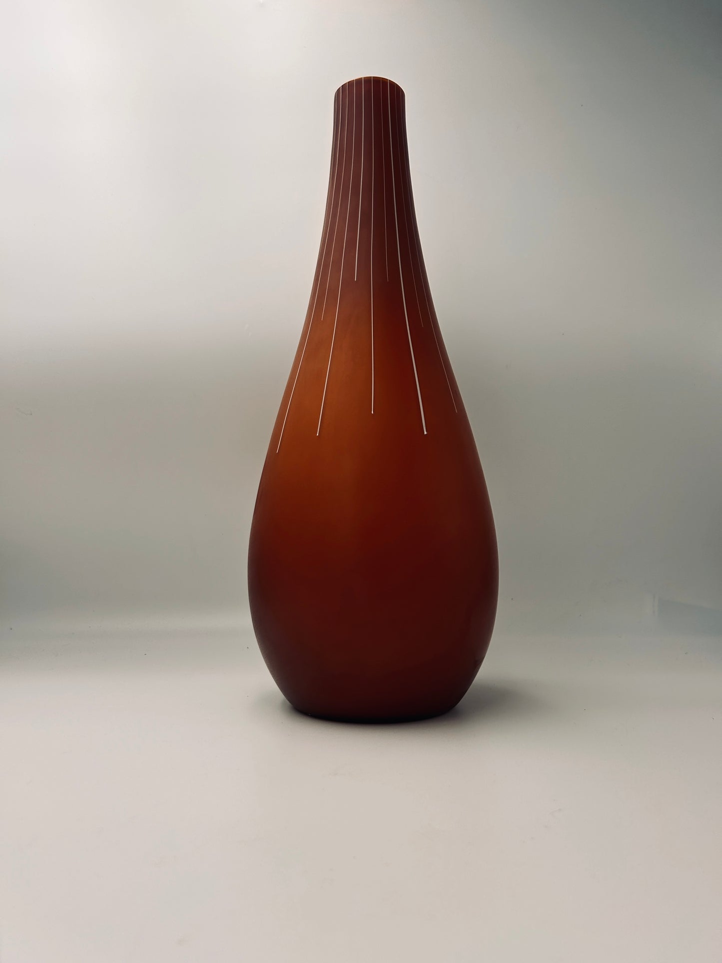Vase Algoritmi coloris ambre en verre de Murano, Francesco Lucchese pour Salviati, 2005