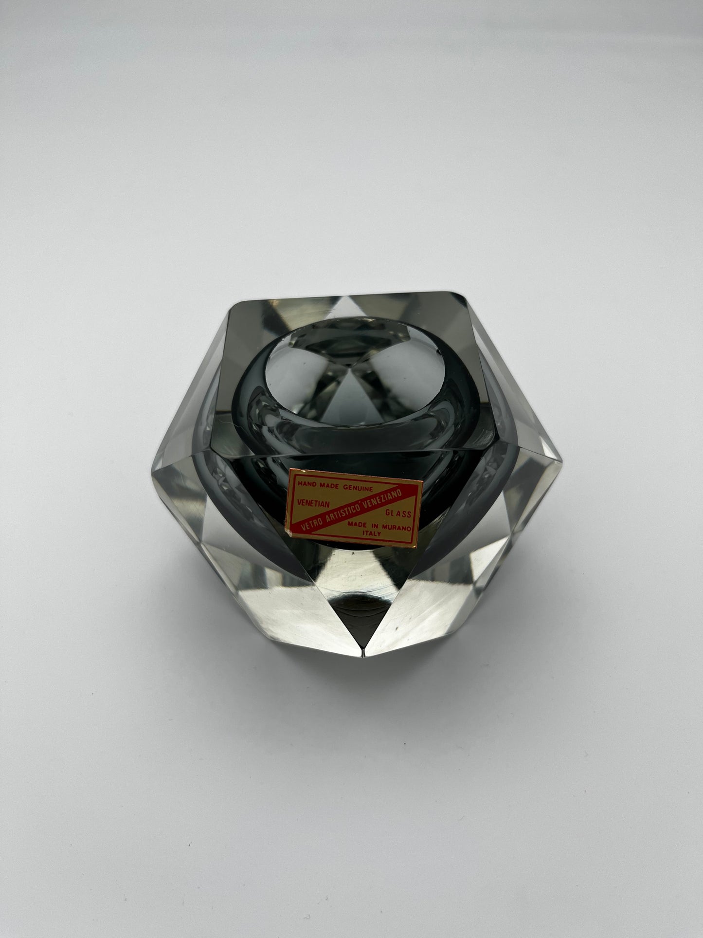 Ensemble de 3 cendriers Sommerso verre de Murano, Italy, 60s