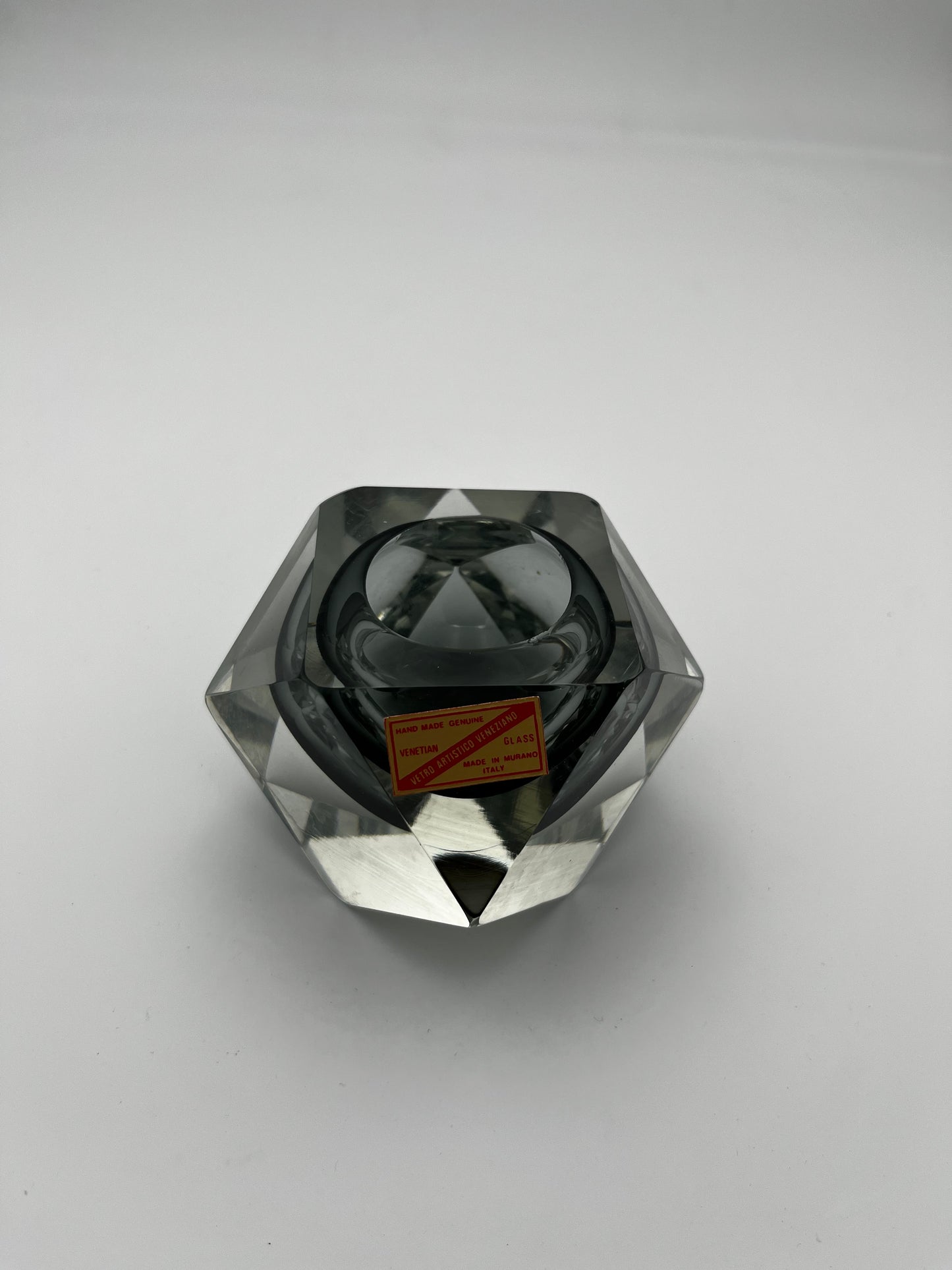 Ensemble de 3 cendriers Sommerso verre de Murano, Italy, 60s