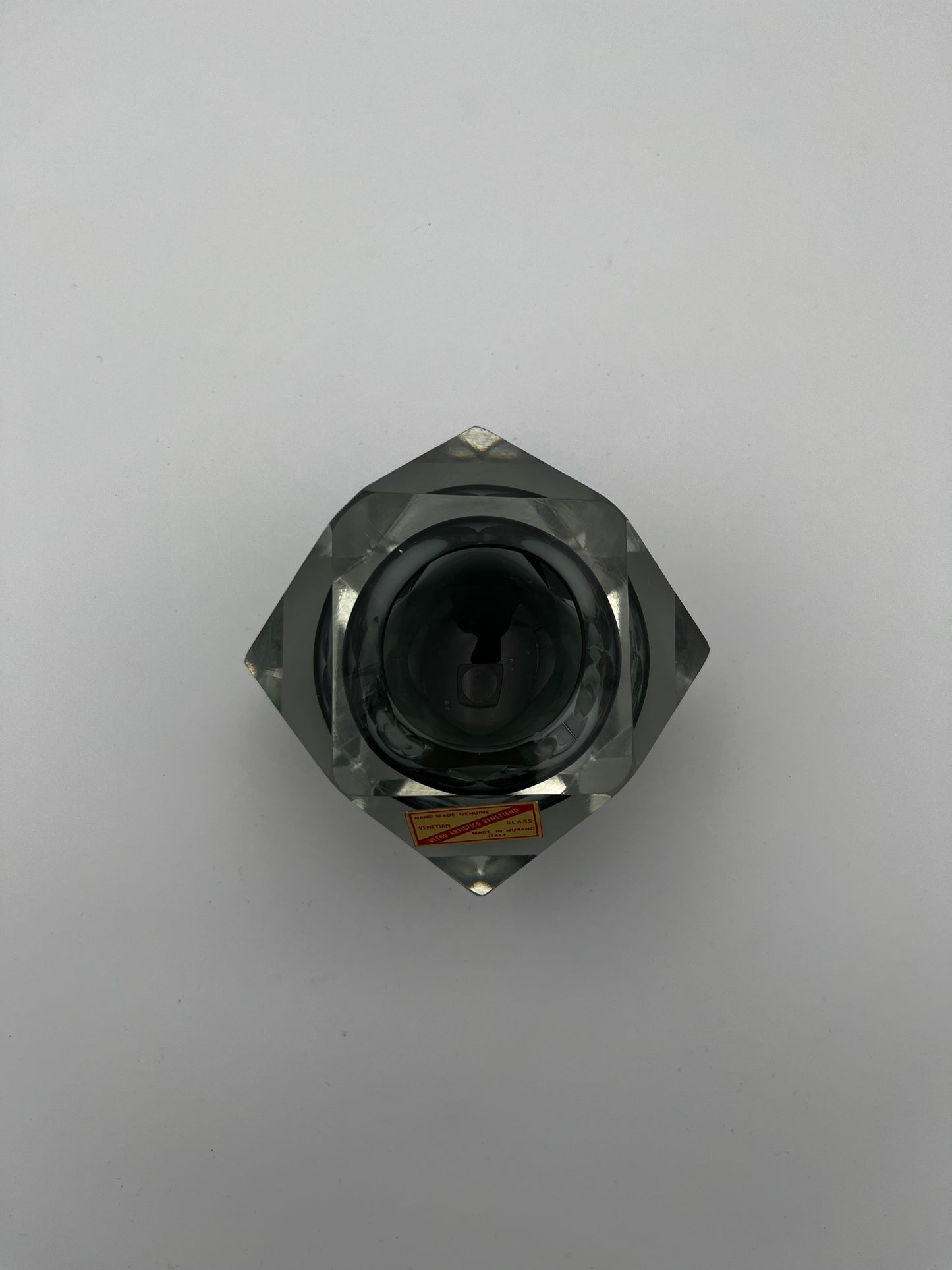 Ensemble de 3 cendriers Sommerso verre de Murano, Italy, 60s
