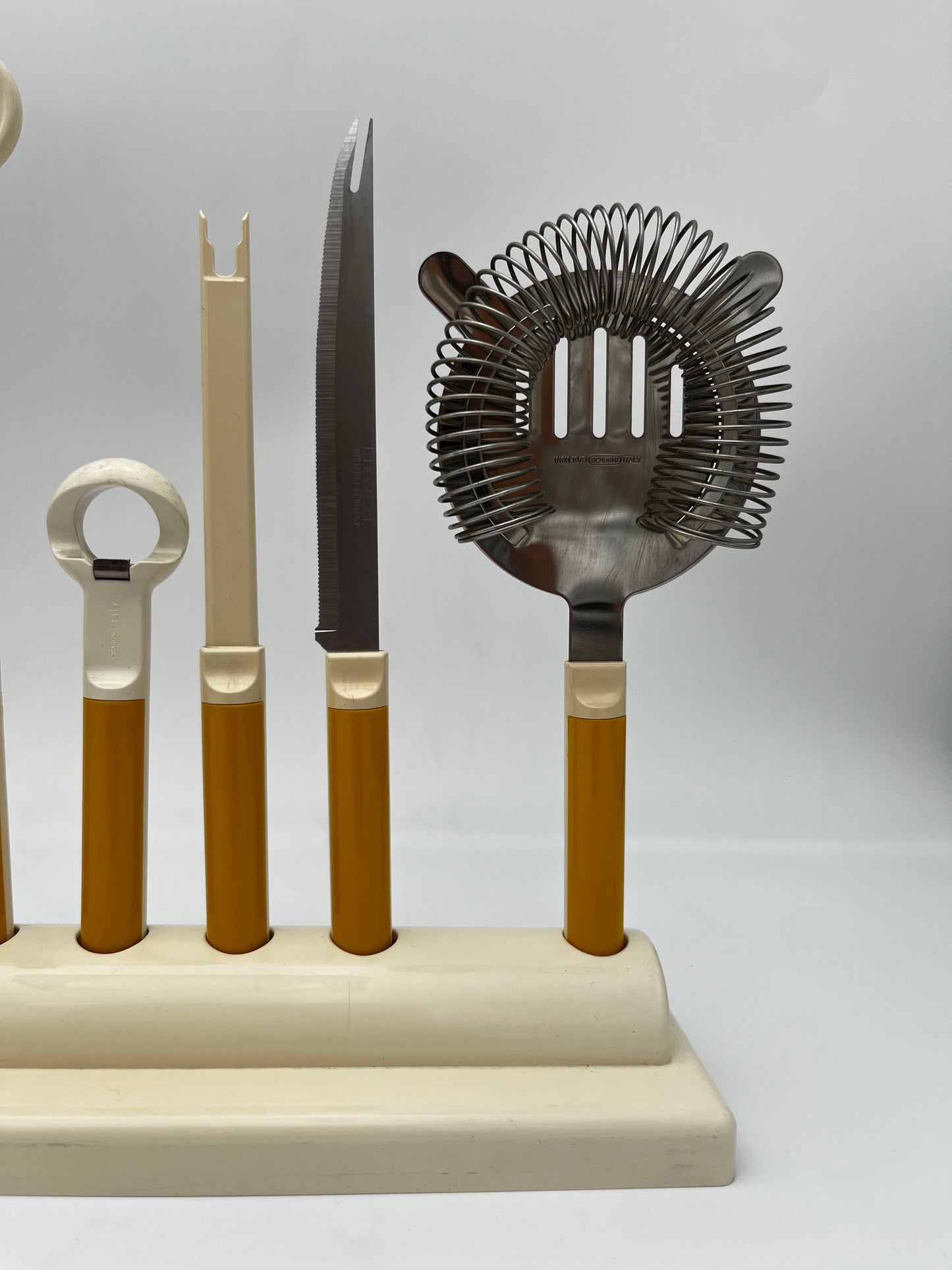Set à Cocktail jaune Scaroni, Italie, 80s