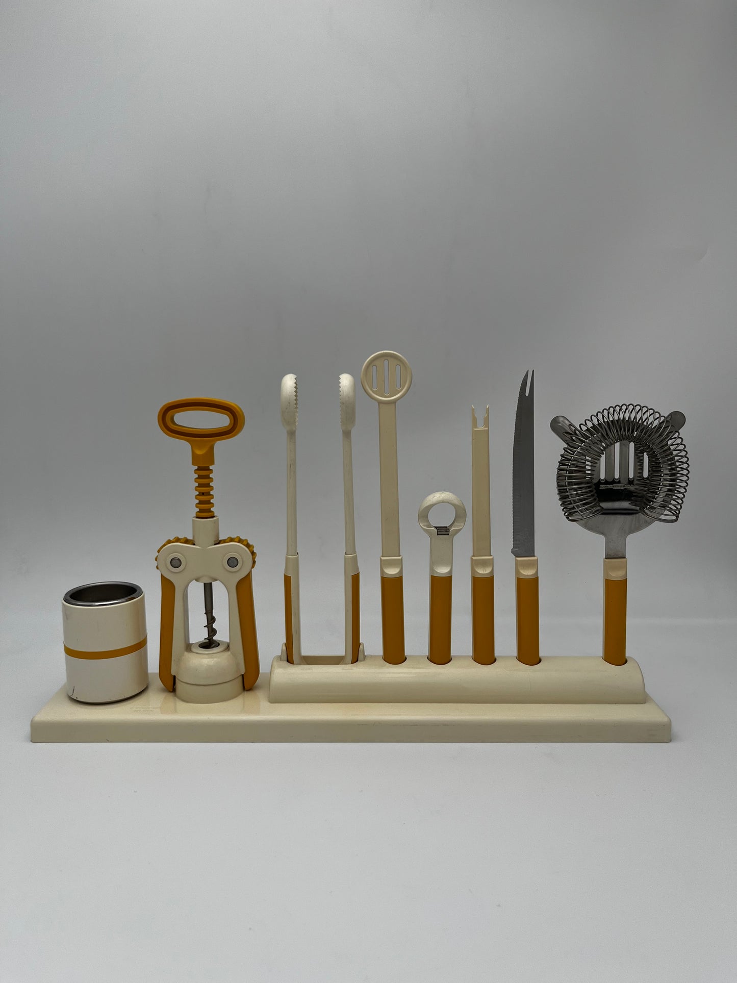 Set à Cocktail jaune Scaroni, Italie, 80s