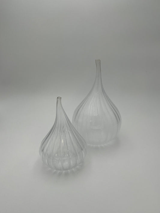 Duo Vases Drop Verre de Murano, Salviati, R. Stellon, Italy 2004