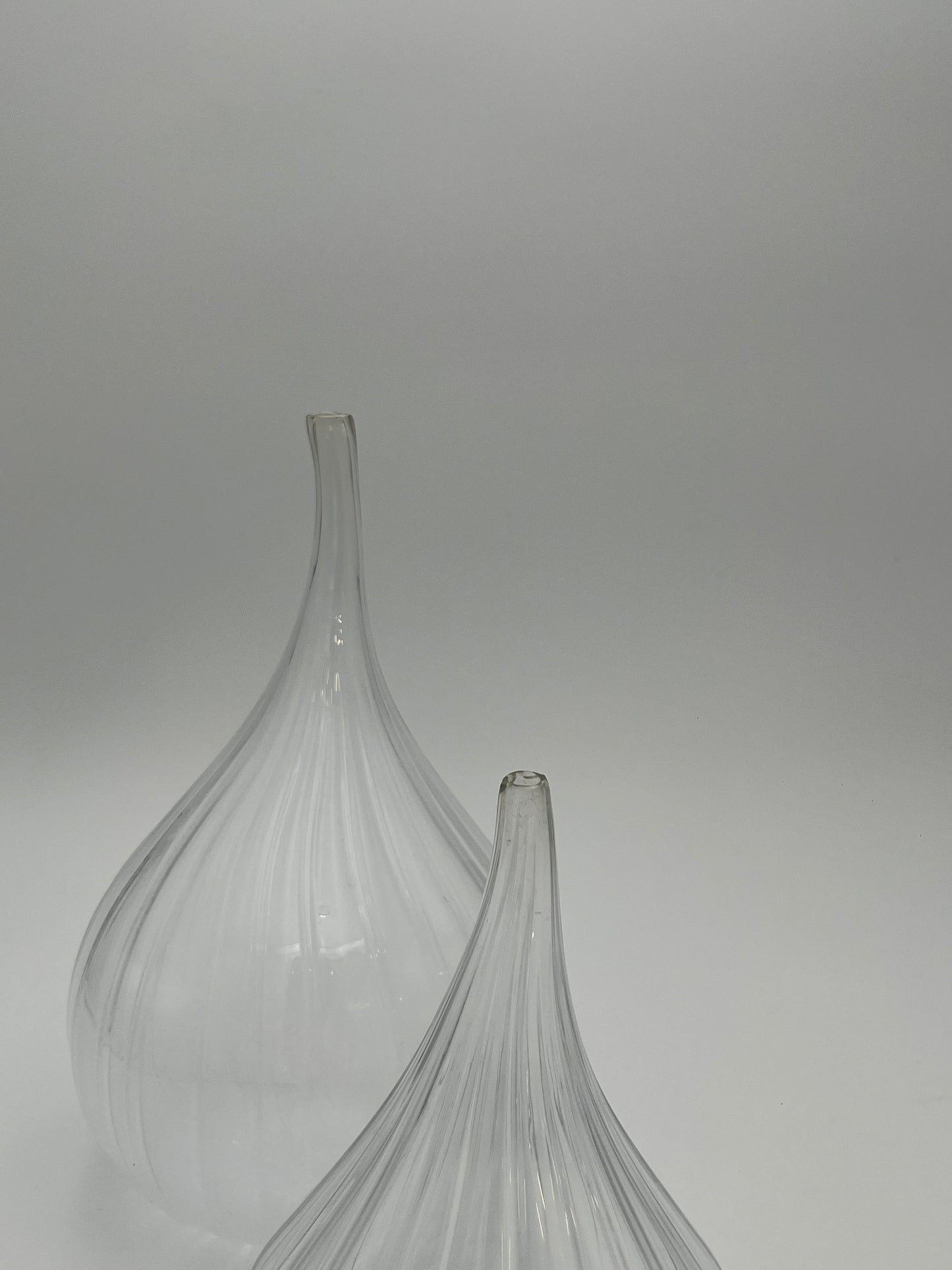 Duo Vases Drop Verre de Murano, Salviati, R. Stellon, Italy 2004