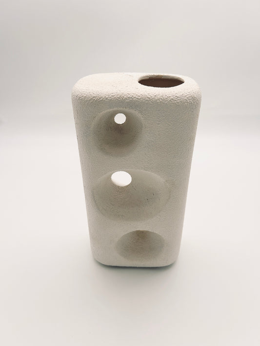 Vase blanc en céramique, Roberto Rigon, Betoncello, 60s