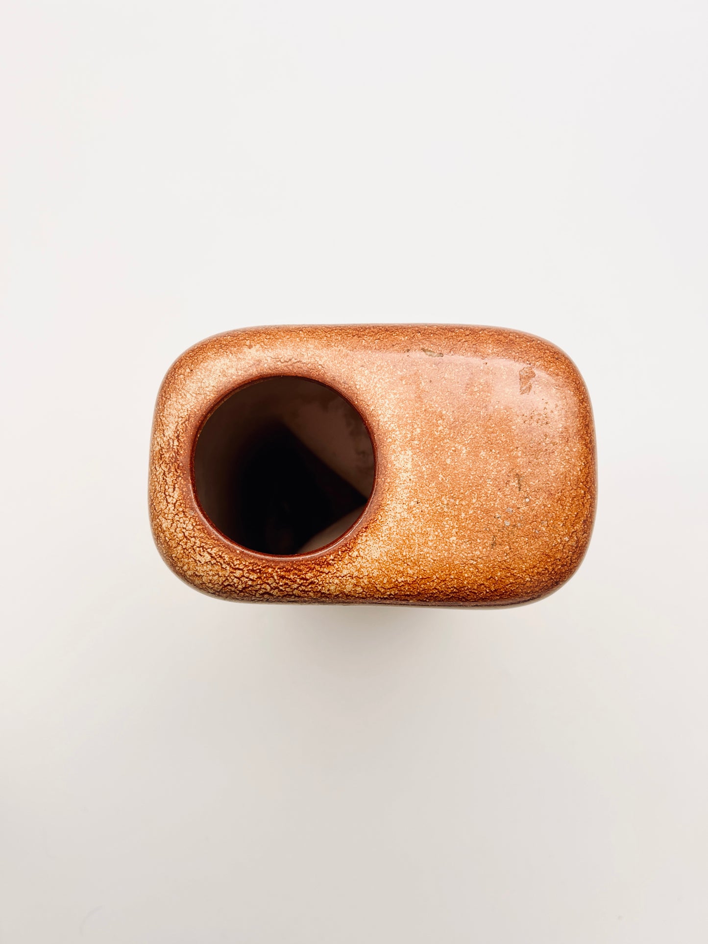 Vase en céramique émaillée brun, Roberto Rigon, Bertoncello, 70s