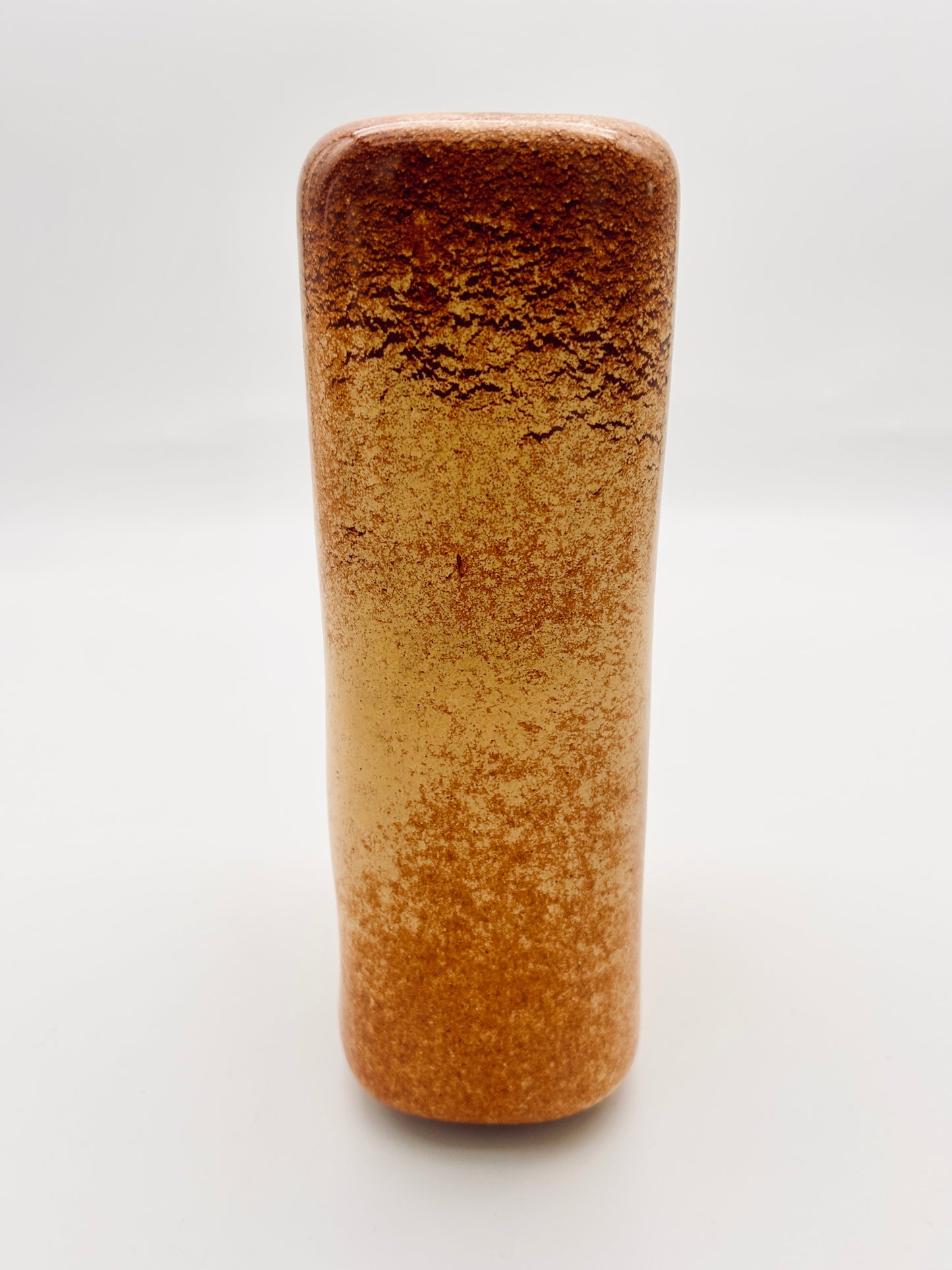 Vase en céramique émaillée brun, Roberto Rigon, Bertoncello, 70s