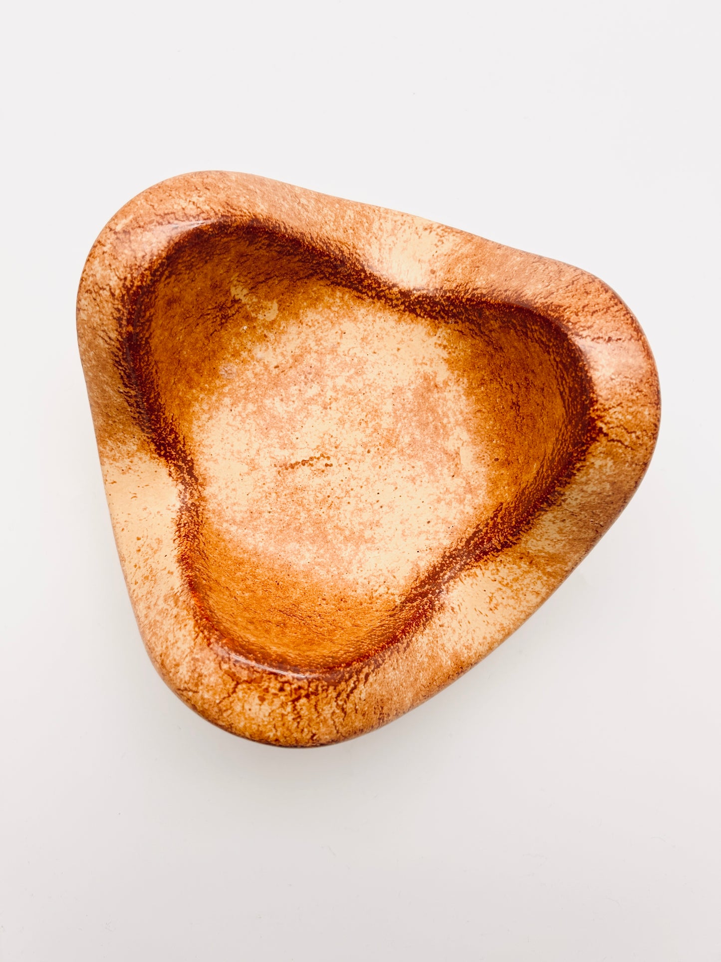 Vide-Poches émaillé brun Bertoncello par Roberto Rigon, 70s