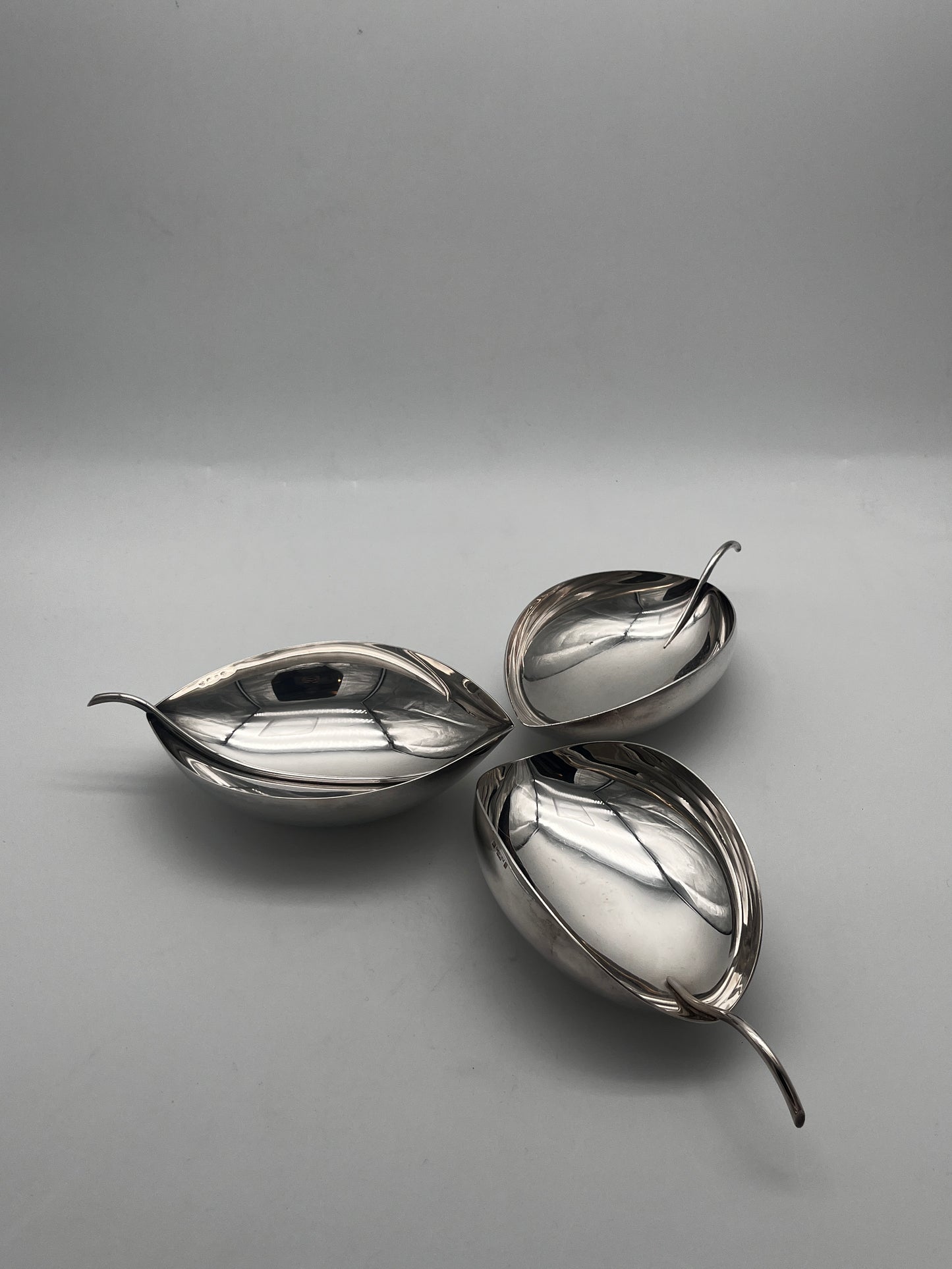 Coupes Feuille ligne Gallia, Lino Sabattini, Christofle, 70s